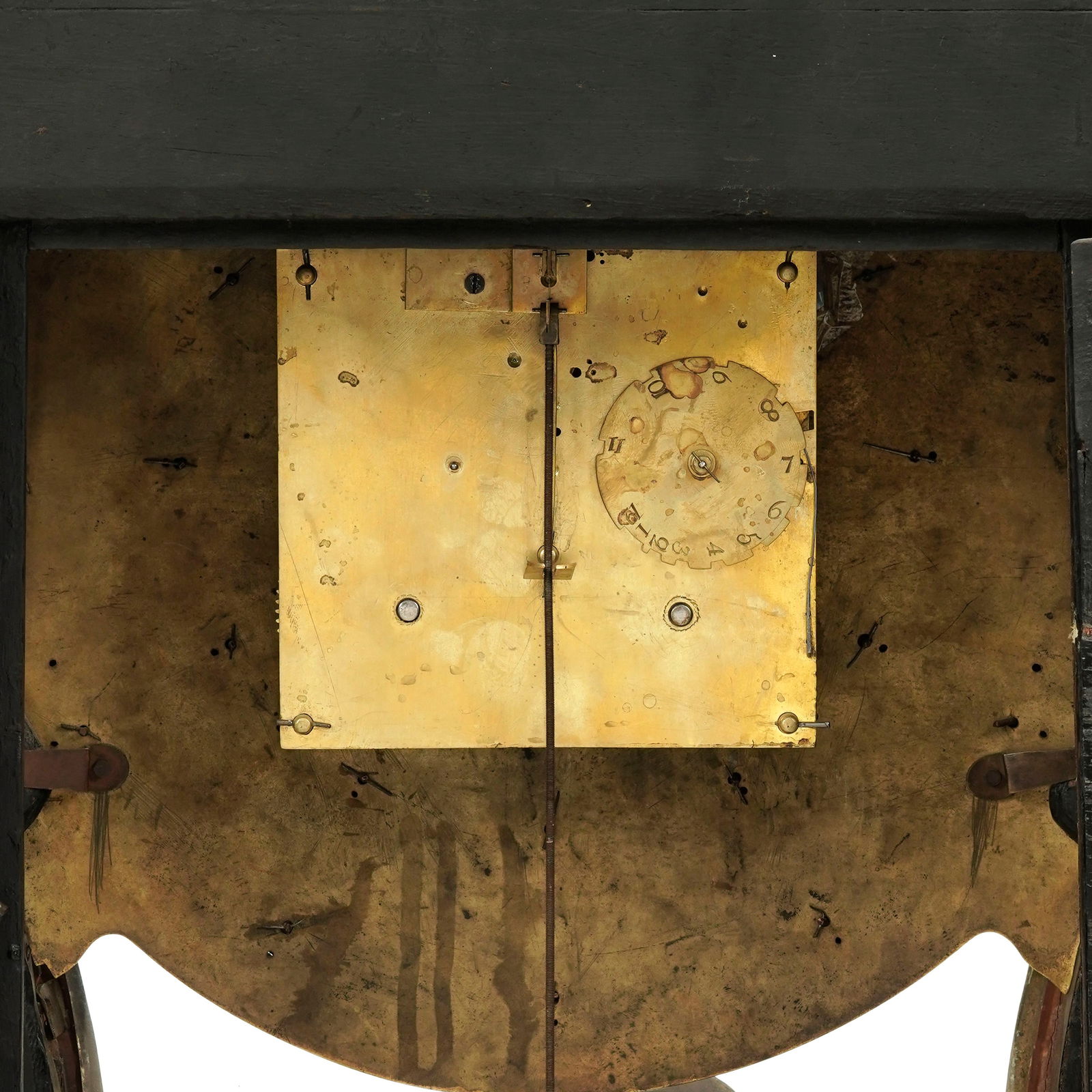 Cartel d'applique d'époque Régence, en marqueterie Boulle d'écaille de tortue et incr - 15