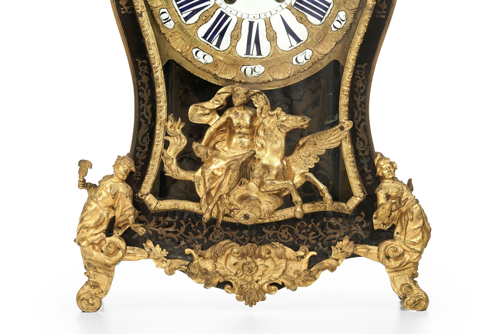 Cartel d'applique d'époque Régence, en marqueterie Boulle d'écaille de tortue et incr - 3