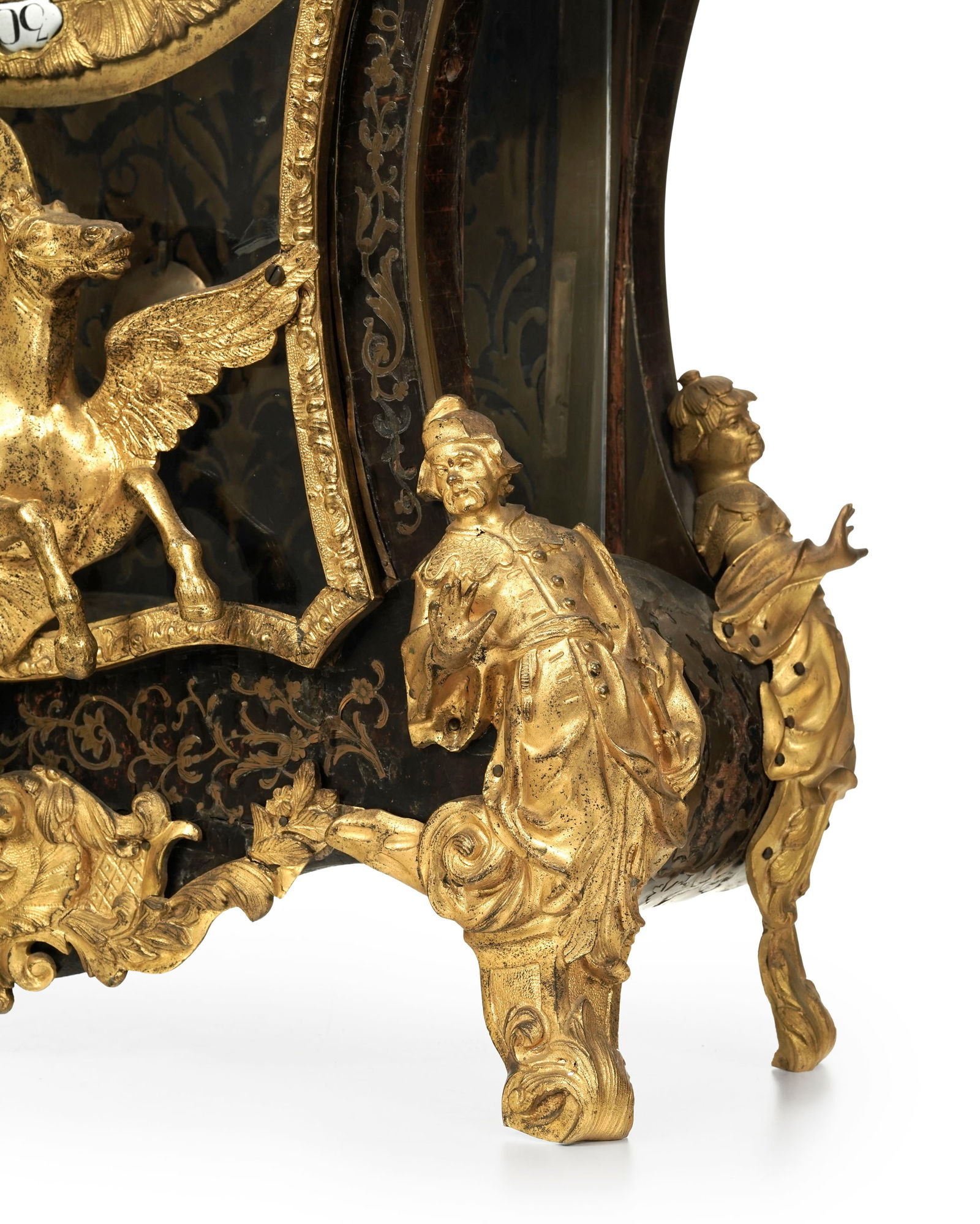 Cartel d'applique d'époque Régence, en marqueterie Boulle d'écaille de tortue et incr - 8