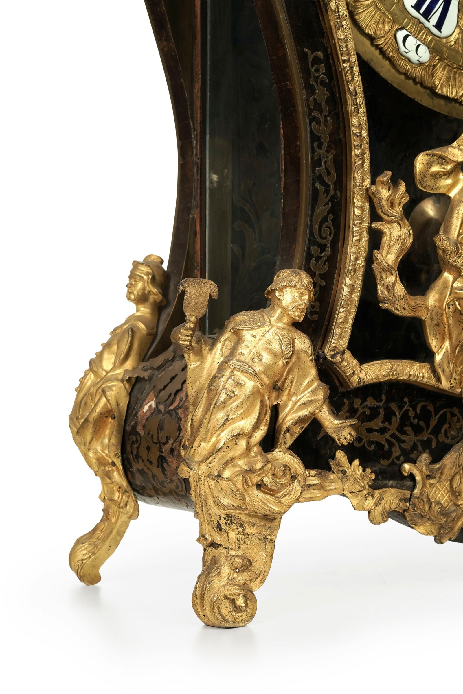 Cartel d'applique d'époque Régence, en marqueterie Boulle d'écaille de tortue et incr - 9