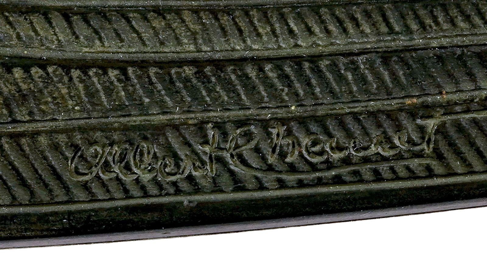 Miroir ovale "Cigogne" d'époque Art Déco par Albert Cheuret (1884-1966), en bronze patin&# - 4