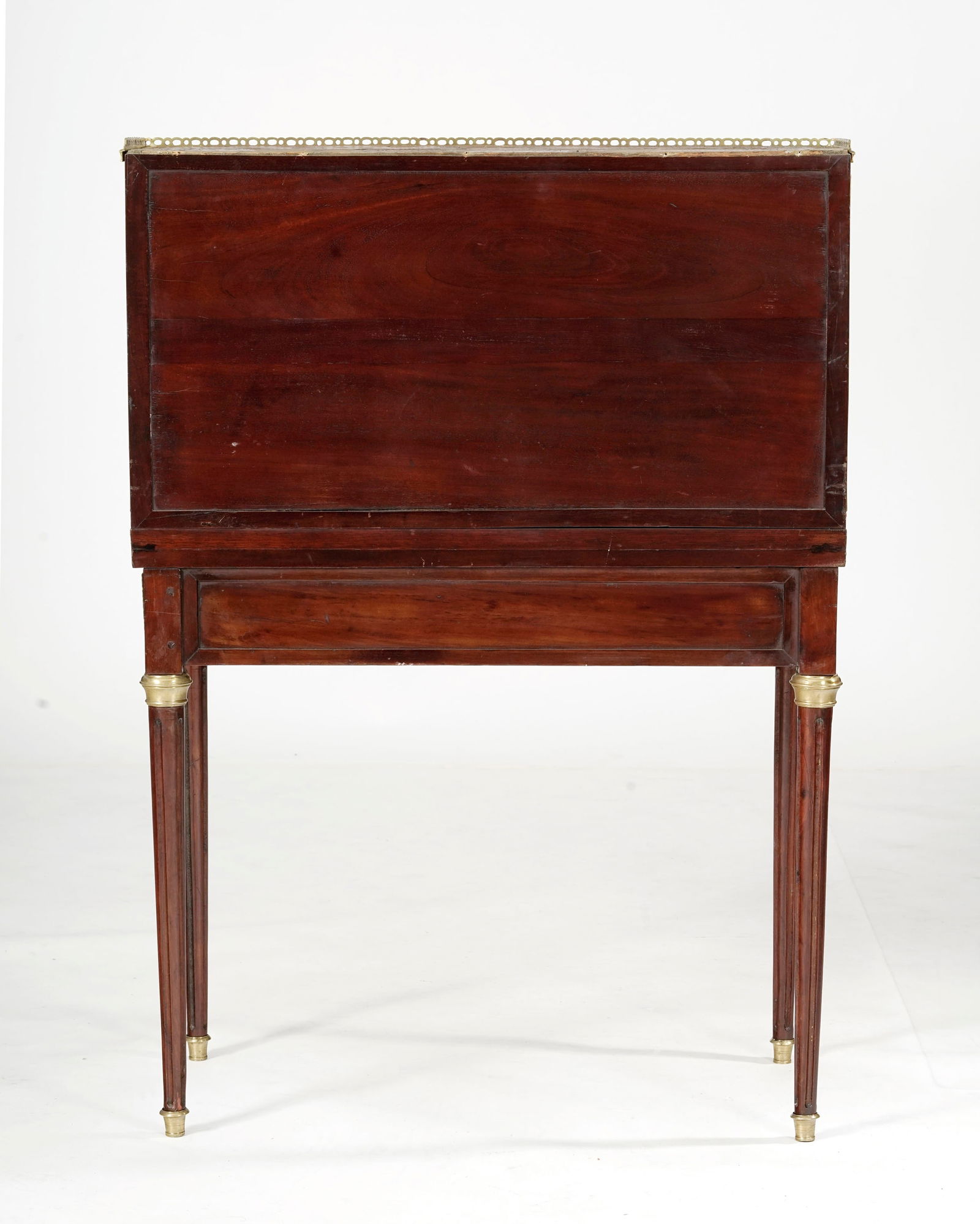 Bonheur du jour d'époque Louis XVI, en acajou et placage d'acajou, filets de laiton et ornement - 4