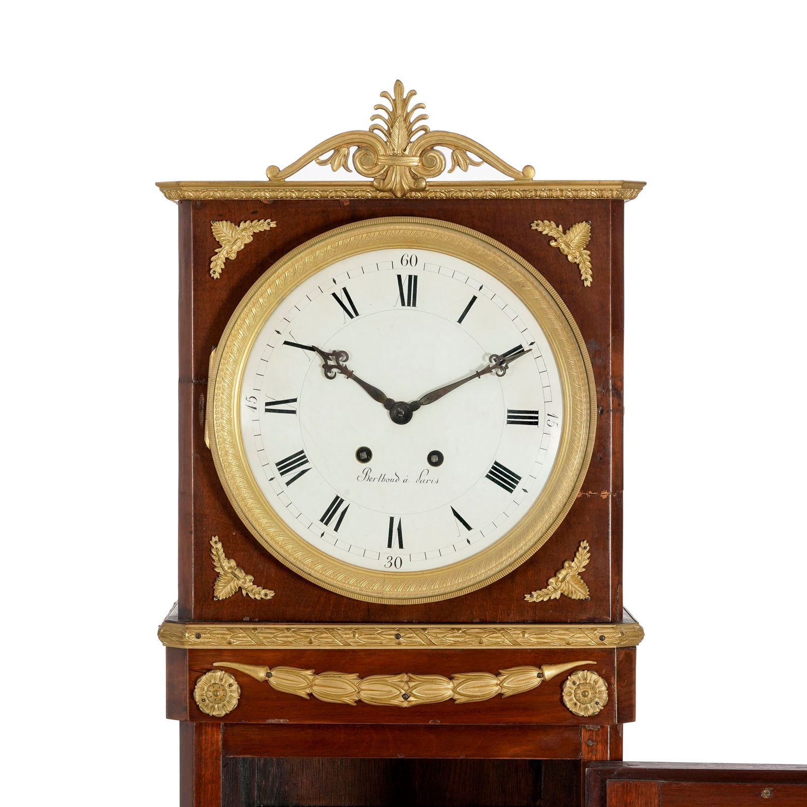 Pendule de parquet partiellement transformée en secrétaire d'époque Empire, en acajou - 3