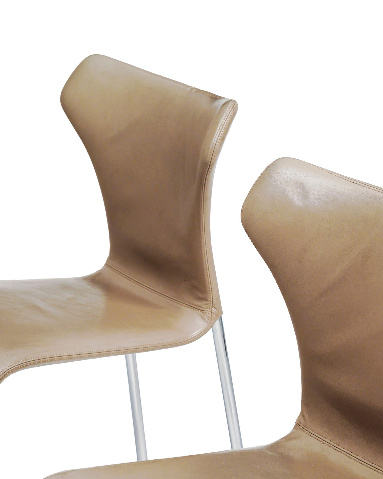 Suite de 3 chaises Papilio par Naoto Fukasawa (né en 1956), édition B&B Italia, en acier c - 2