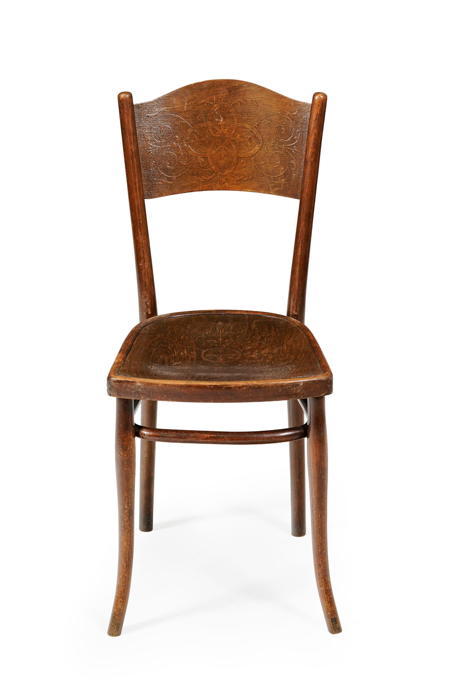 Suite de 6 chaises de bistrot par Thonet, Vienne, début du XXe s., en hêtre thermocintr - 2