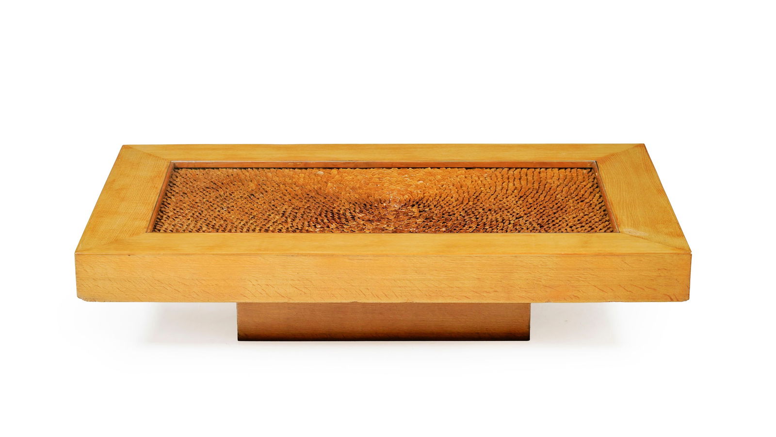 Table basse attribuée à Romeo Rega, circa 1970, à plateau composé d'écaille (1 of 3)