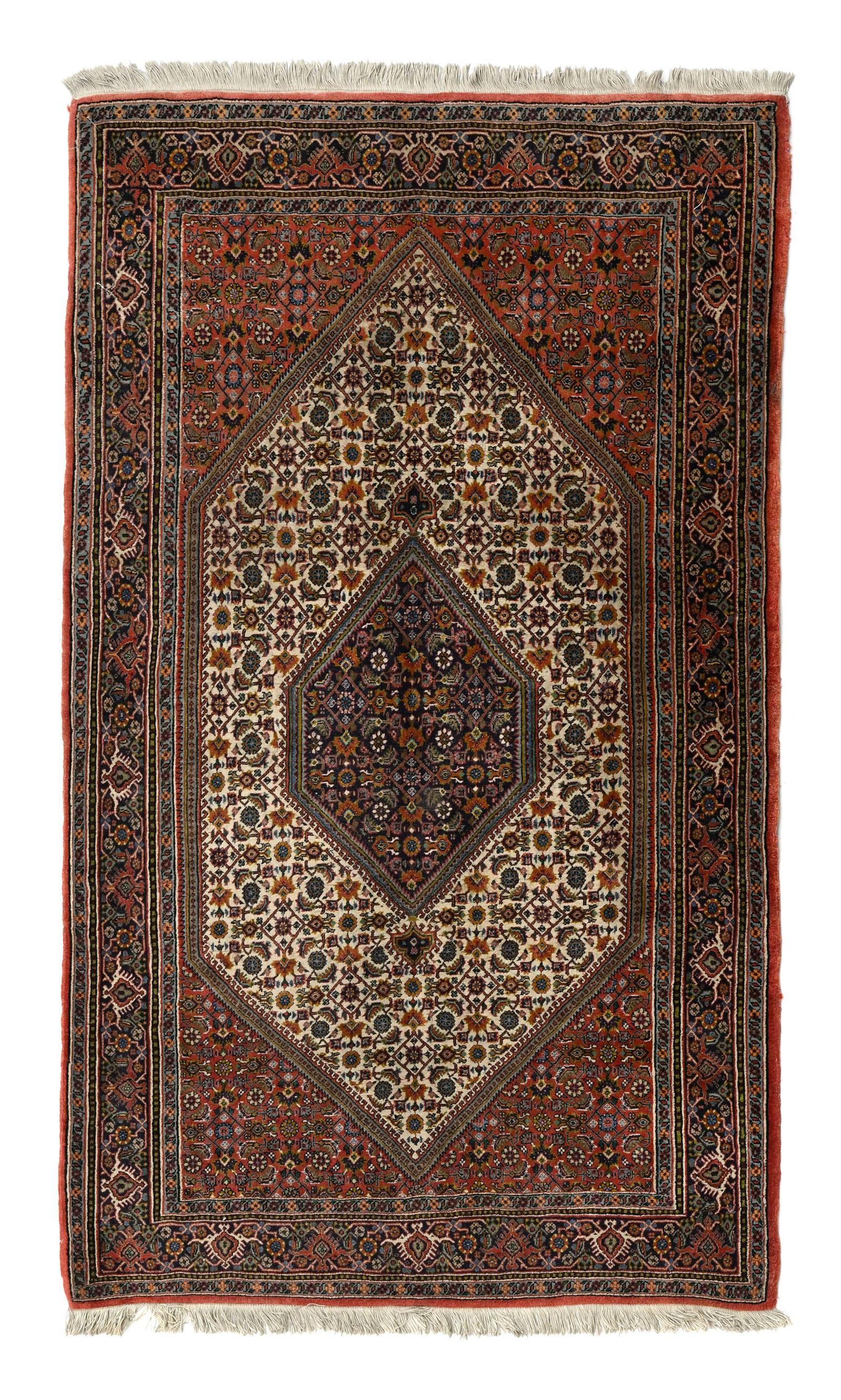 Tapis Bidjar, Iran, 2ème moitié du XXe s., à hexagones centraux superposés sur f (1 of 1)