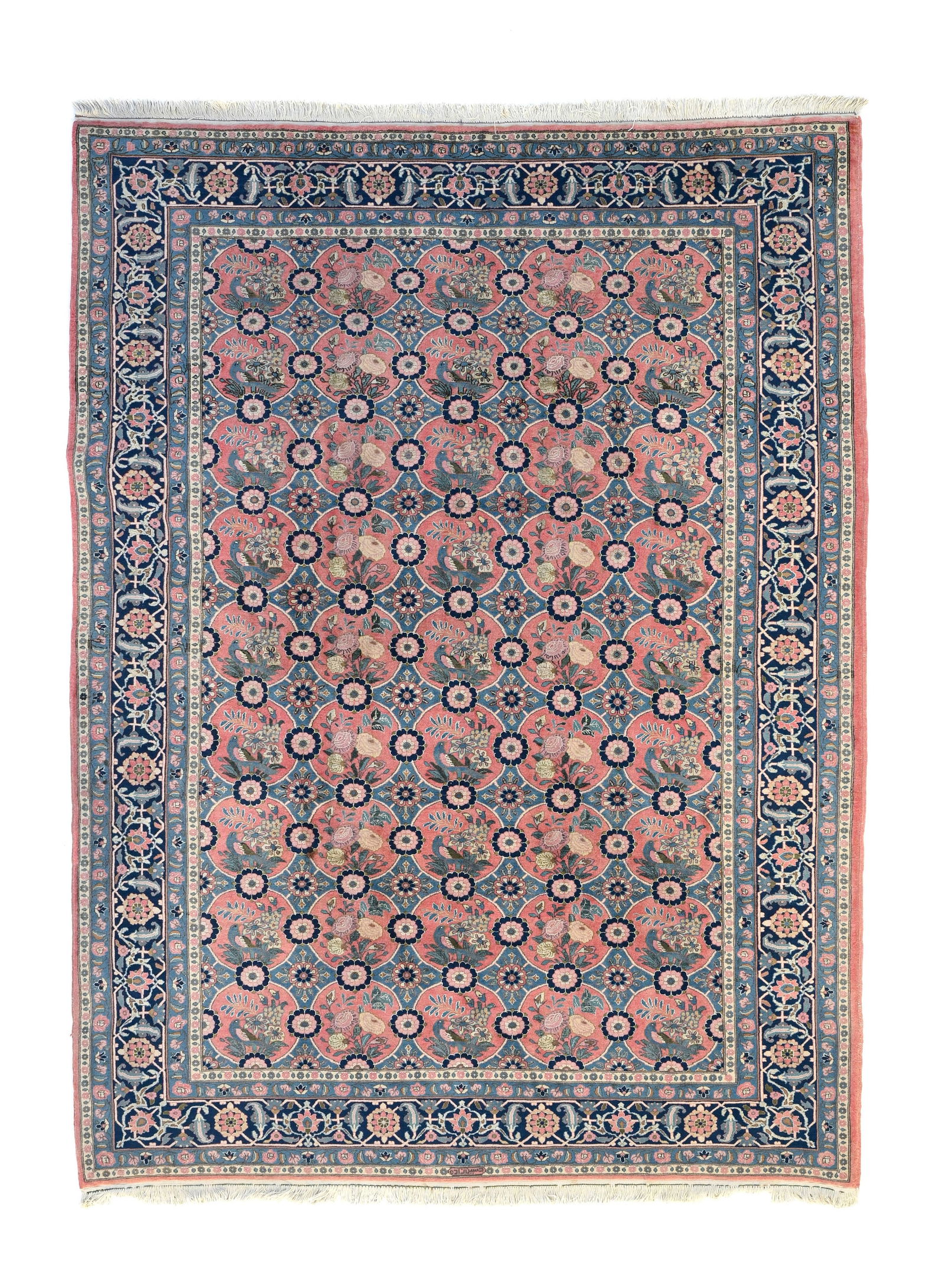 Tapis Veramin, Iran, fin du XXe s., à semis de bouquets de fleurs inscrits dans des petits m (1 of 1)