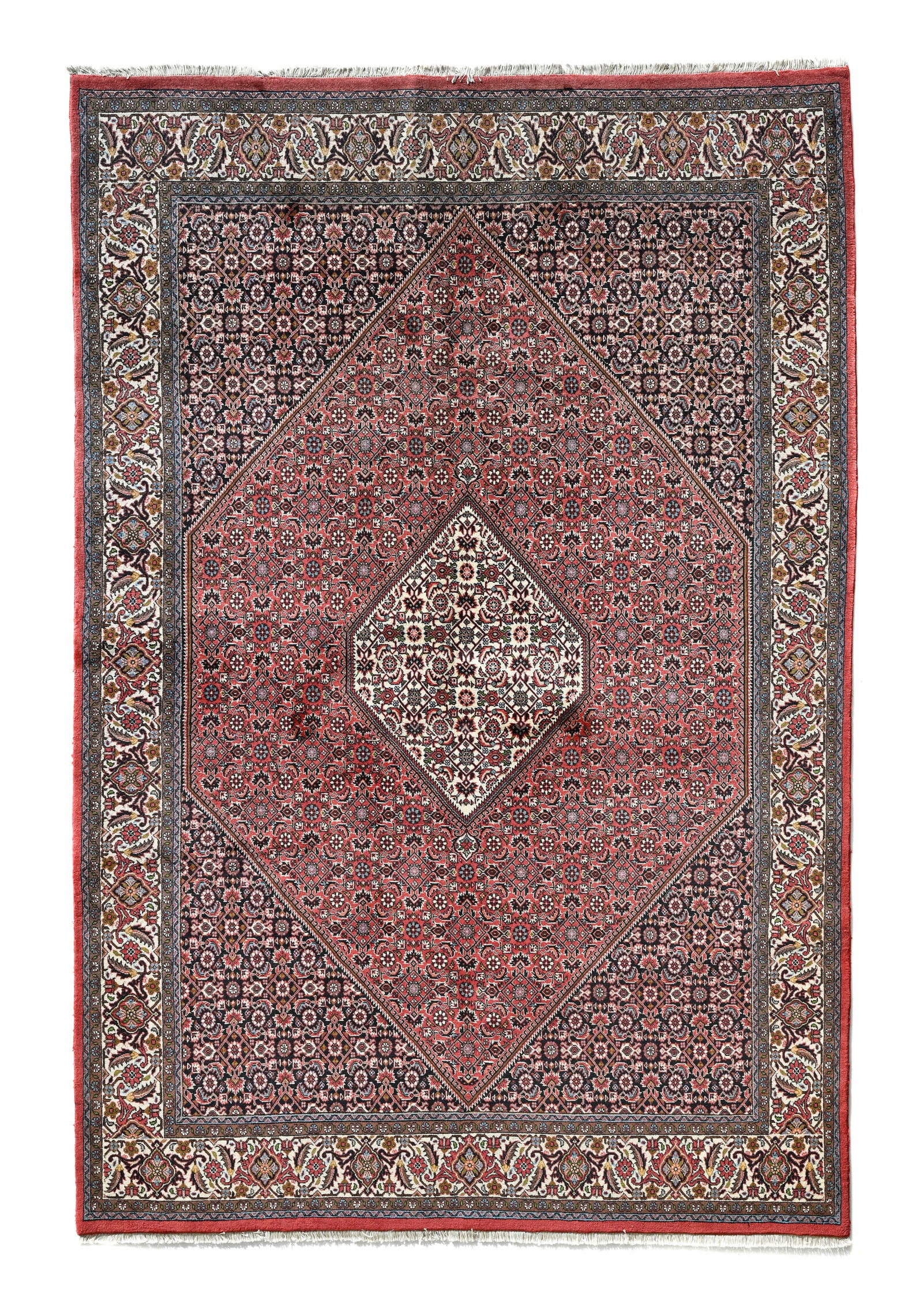 Tapis Bidjar, Iran, 2ème moitié du XXe s., à hexagones centraux superposés sur f (1 of 1)