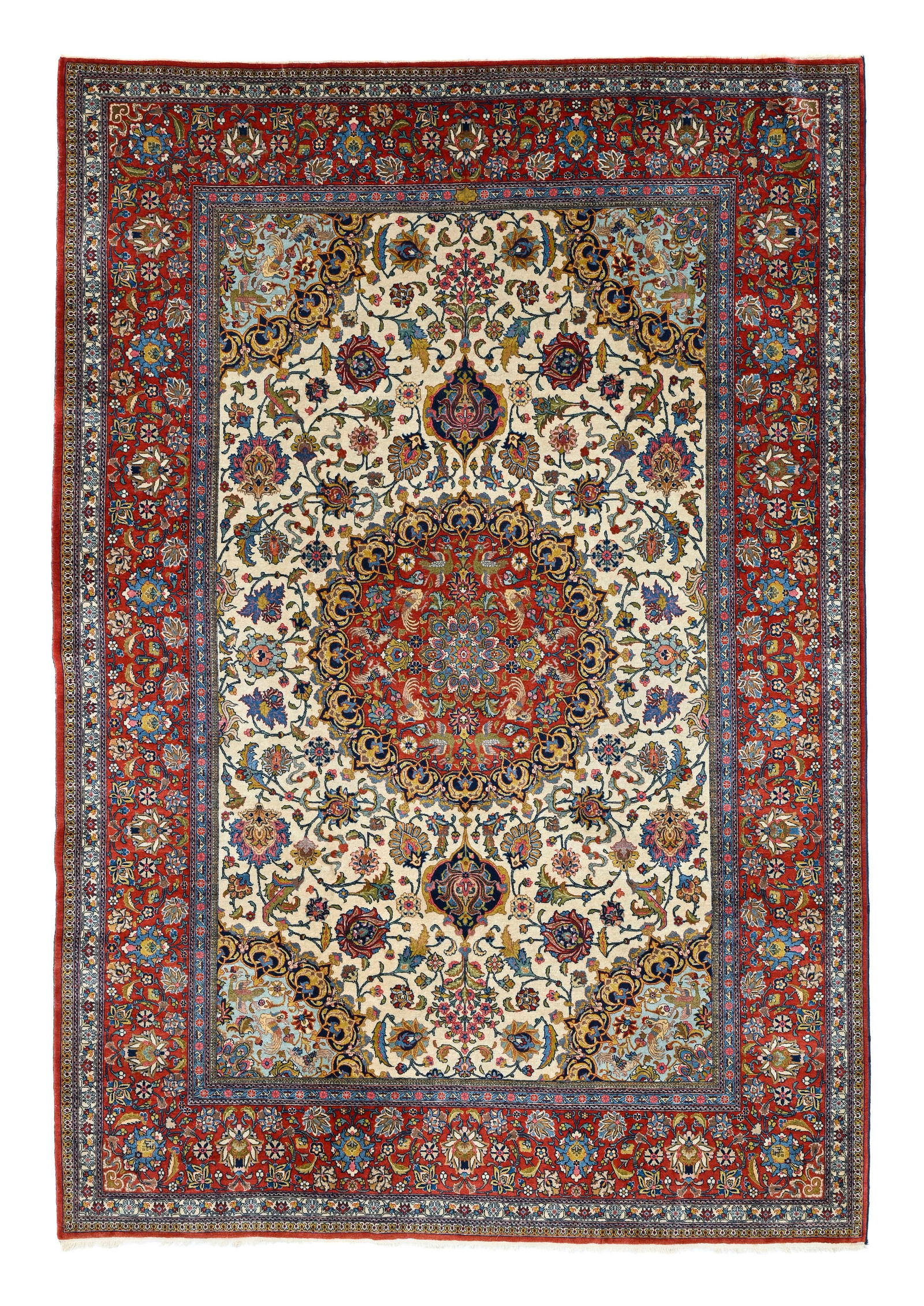 Tapis Kashan signé Khayyam, Iran, 1ère moitié du XXe s., à médaillon centra (1 of 1)