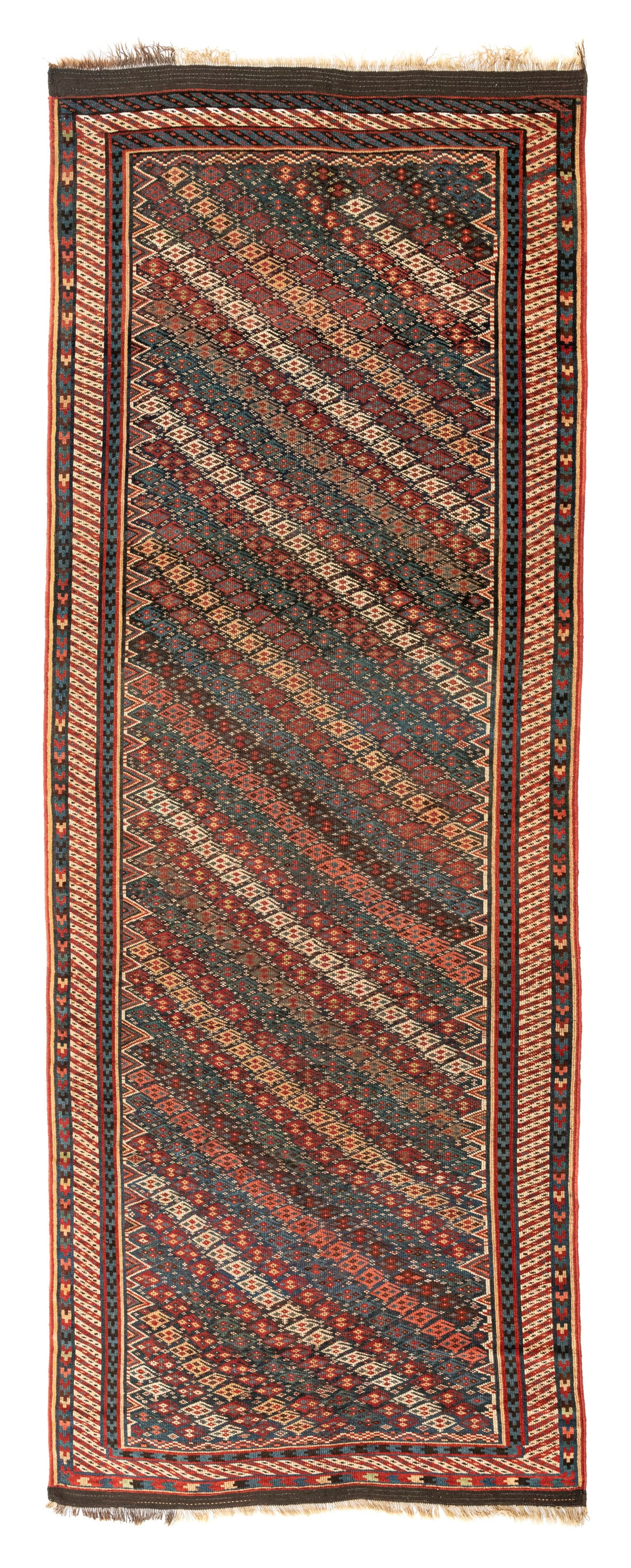 Tapis Moharramat, Azerbaïdjan, début du XXe s., à semis de losanges polychromes dispo (1 of 1)