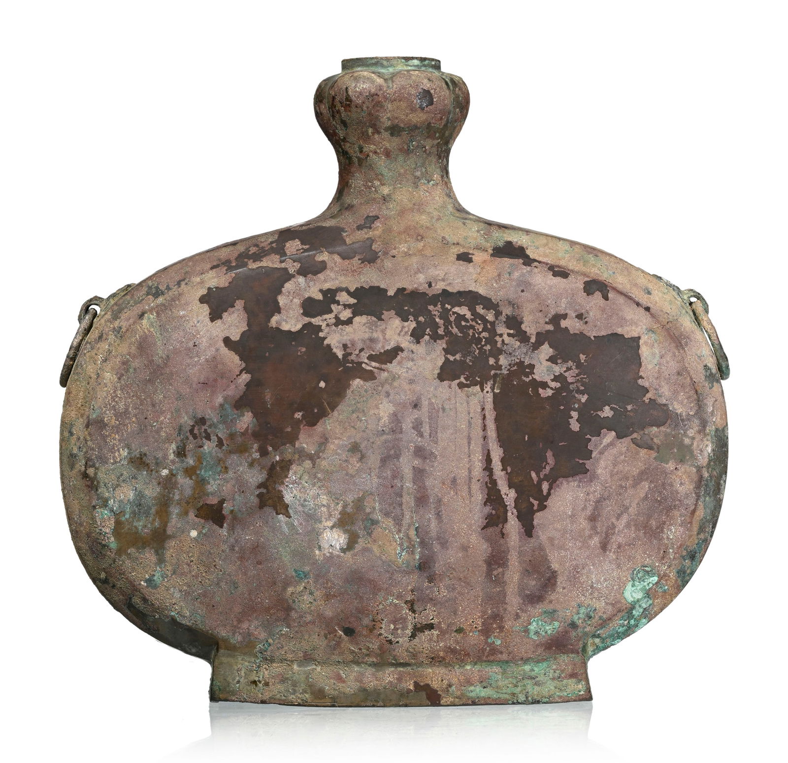 Récipient à vin 扁壺 (bianhu) en bronze avec col en forme de gousse d'ail, Chi - 2