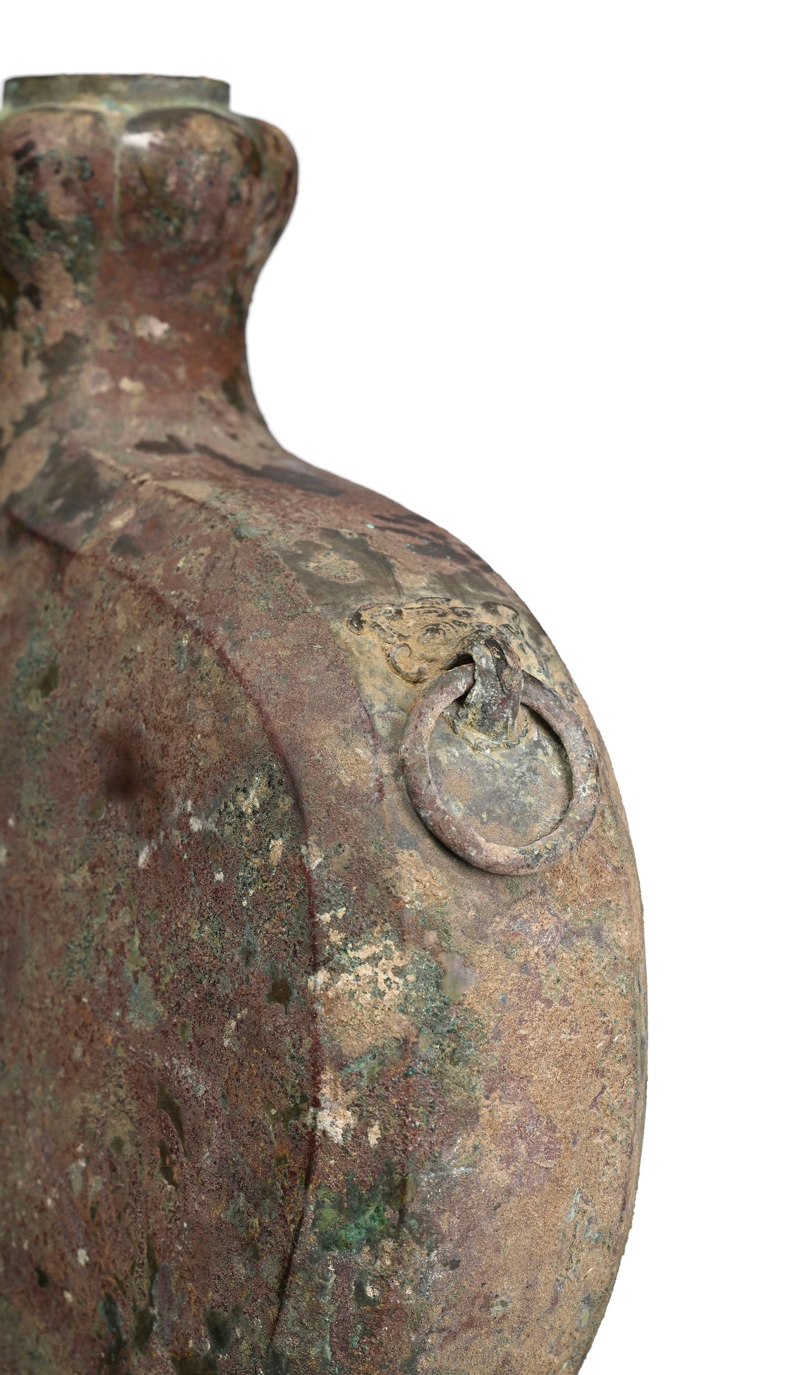 Récipient à vin 扁壺 (bianhu) en bronze avec col en forme de gousse d'ail, Chi - 3