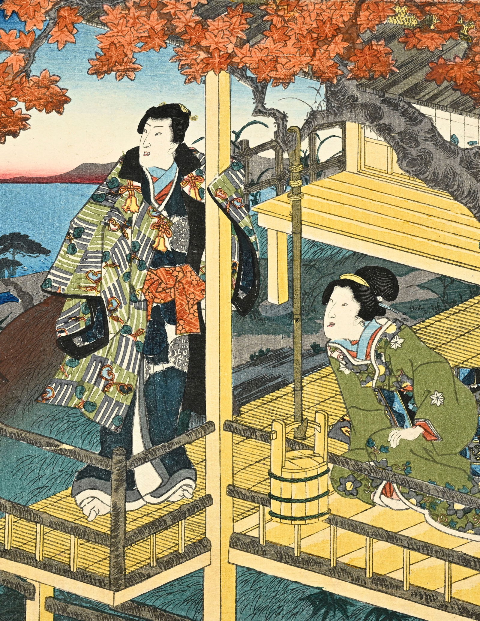 Utagawa Toyokuni III (Utagawa Kunisada, 1786-1865), ensemble de 4 estampes, format ôban yoko-e, - 6