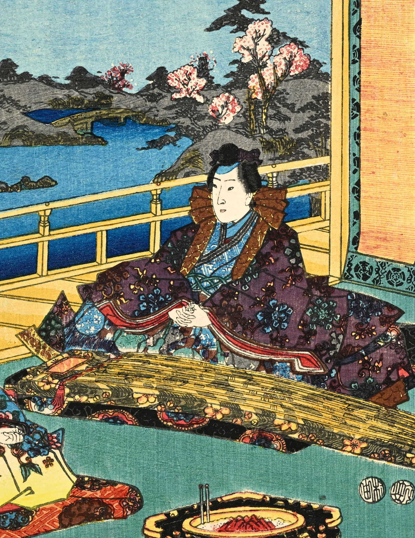 Utagawa Toyokuni III (Utagawa Kunisada, 1786-1865), ensemble de 4 estampes, format ôban yoko-e, - 8