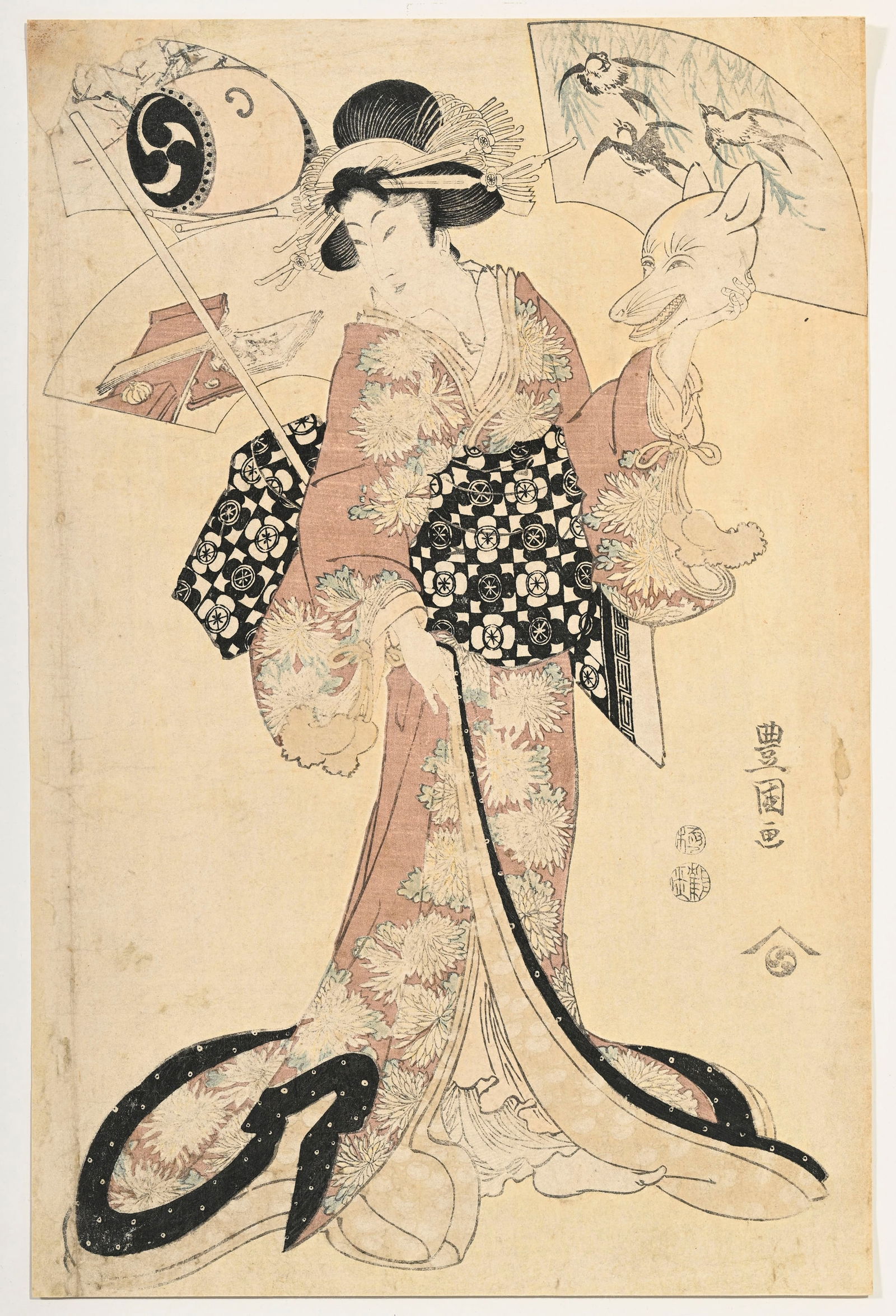 Utagawa Toyokuni III (Utagawa Kunisada, 1786-1865), Utagawa Toyokuni I (1769-1825), ensemble de 3 es - 4