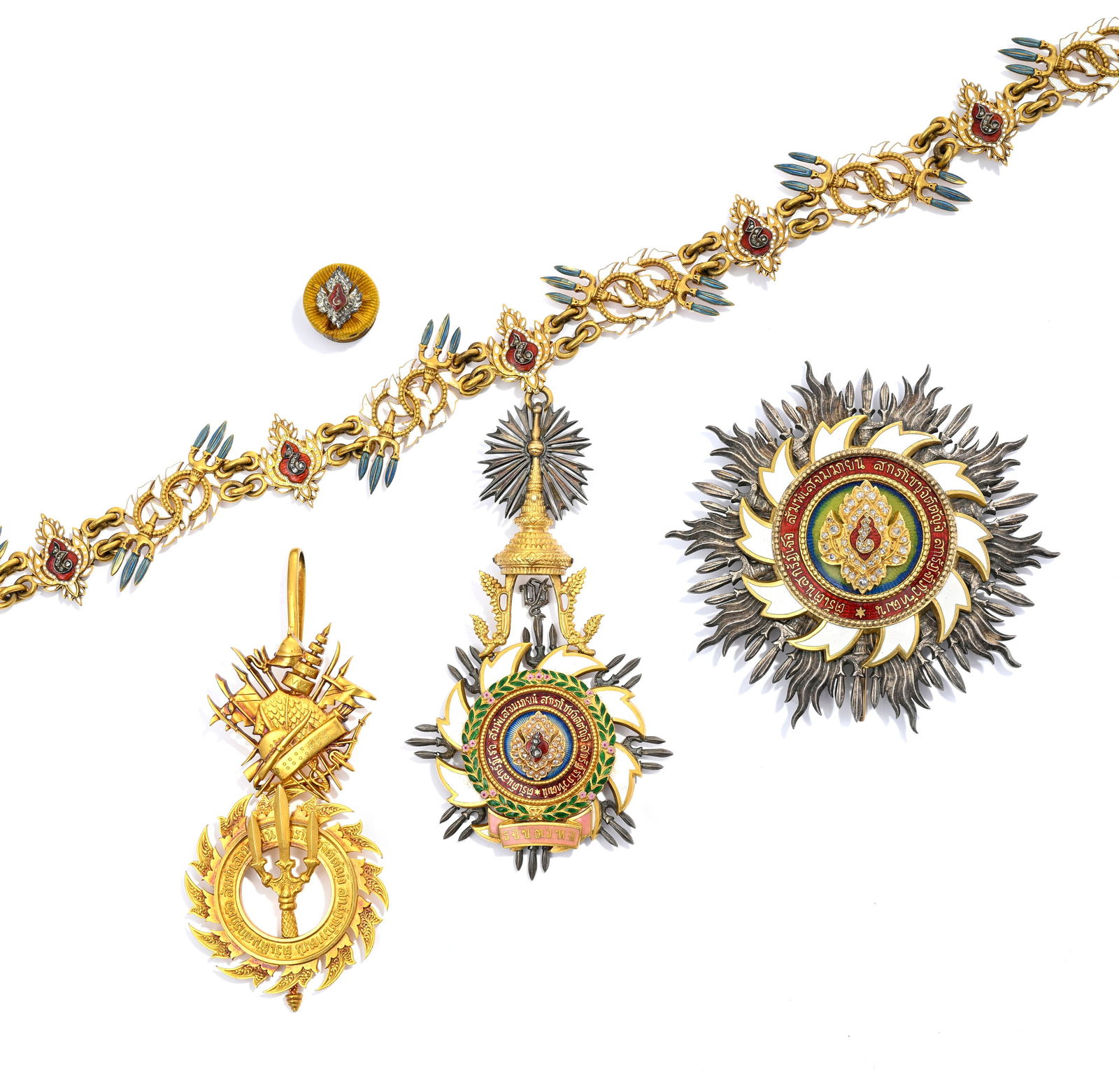 Royaume de Thaïlande, Ordre de la Dynastie Chakri, fondé en 1882, ensemble de Chevalier (g - 5
