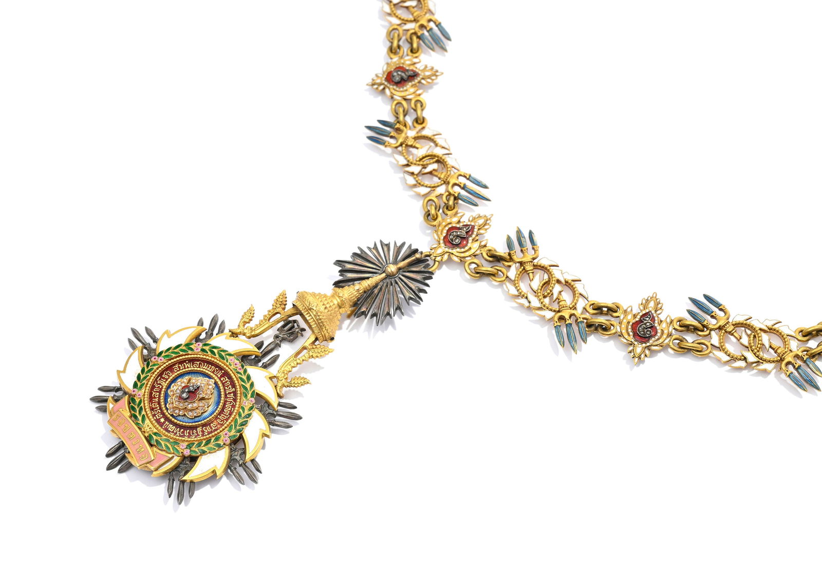 Royaume de Thaïlande, Ordre de la Dynastie Chakri, fondé en 1882, ensemble de Chevalier (g - 7