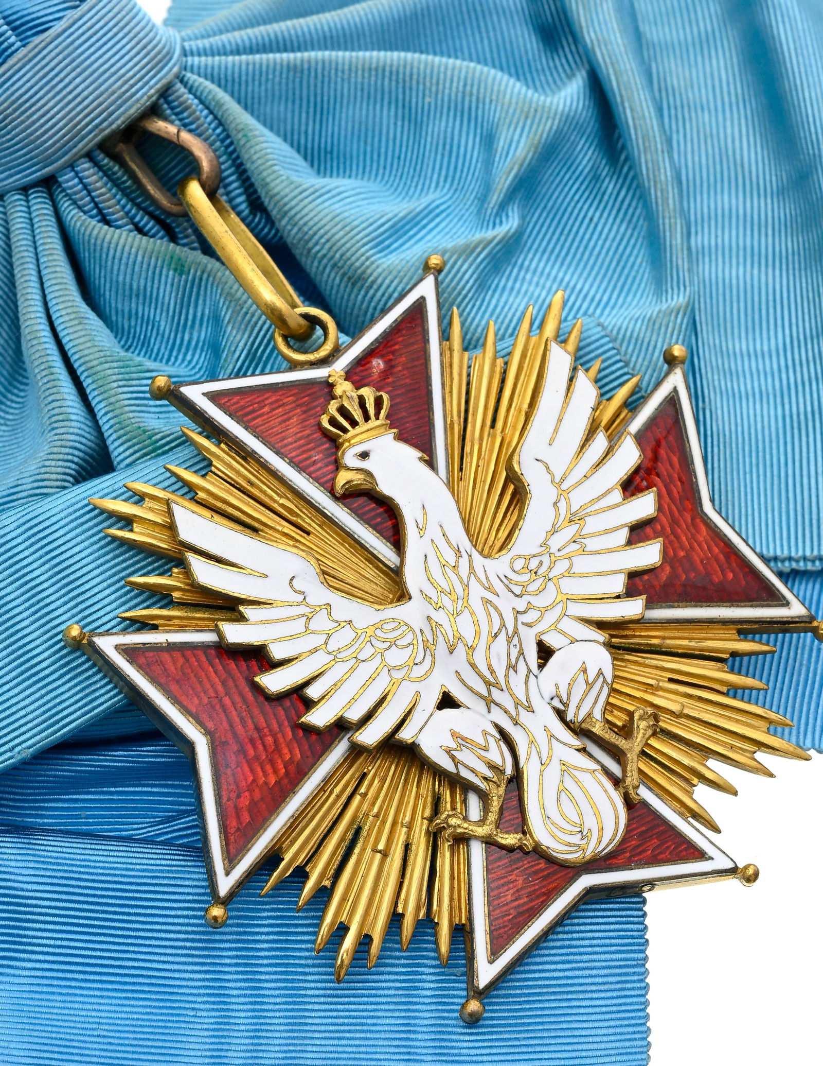 Pologne, Ordre de l'Aigle Blanc, créé en 1705, restauré en 1921, ensemble de Grand-Cr - 3