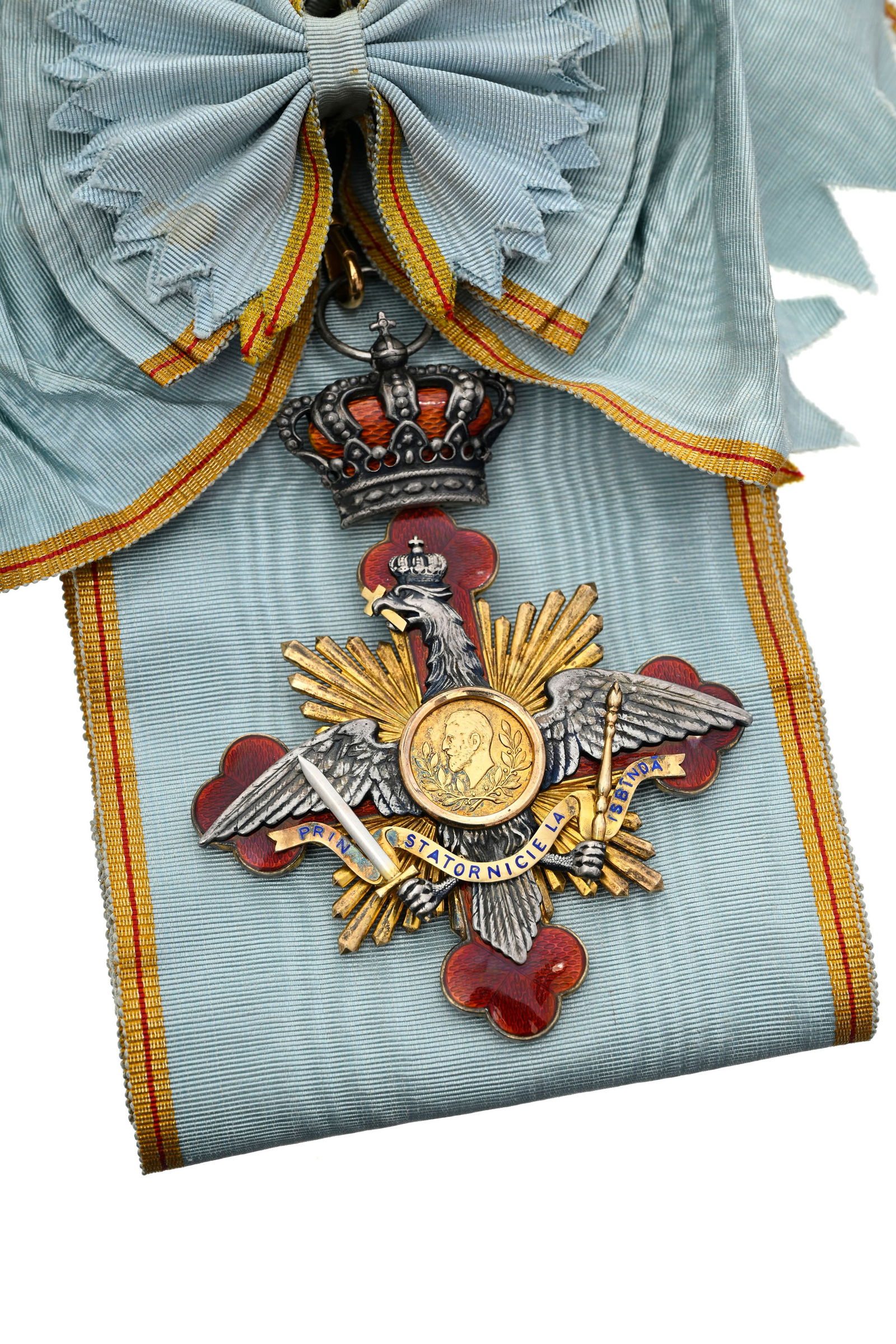 Royaume de Roumanie, Ordre de Carol Ier, institué en 1906, ensemble de Chevalier du Collier, co - 4