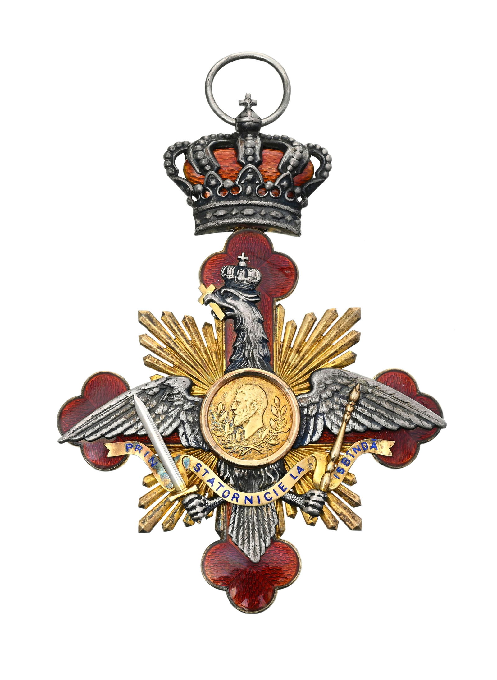 Royaume de Roumanie, Ordre de Carol Ier, institué en 1906, ensemble de Chevalier du Collier, co - 6