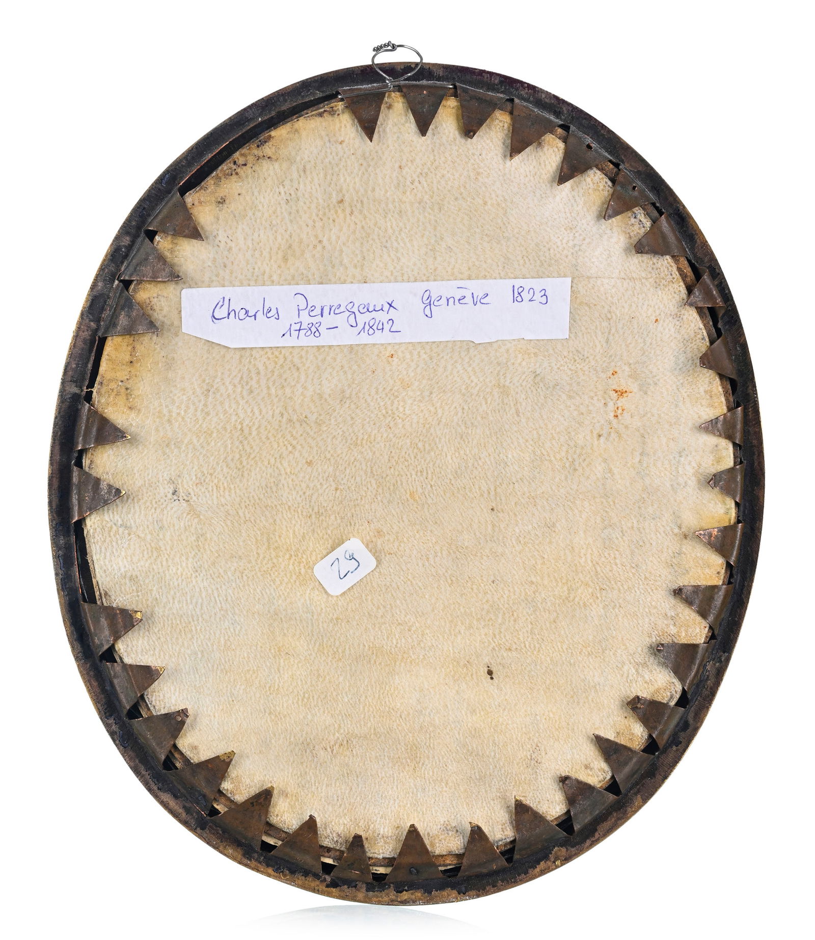 Charles Perrégaux (1788-1842), Jeune dame en robe de mariée et voile, 1823, portrait en mi - 4