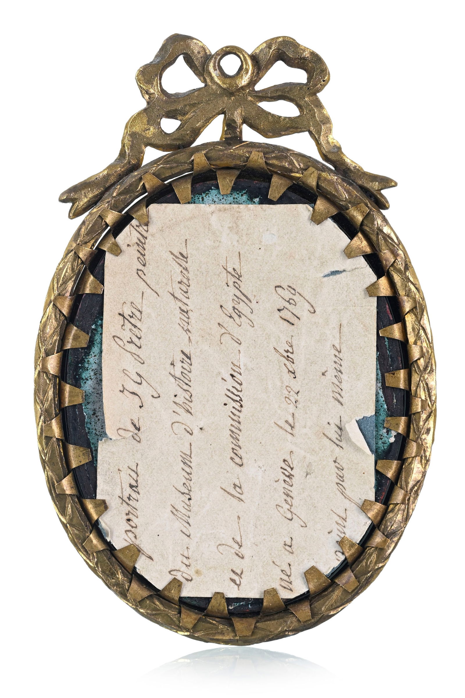 Jean Gabriel Prêtre (1768-1849), autoportrait de l’artiste, peinture en émail sur cu - 3