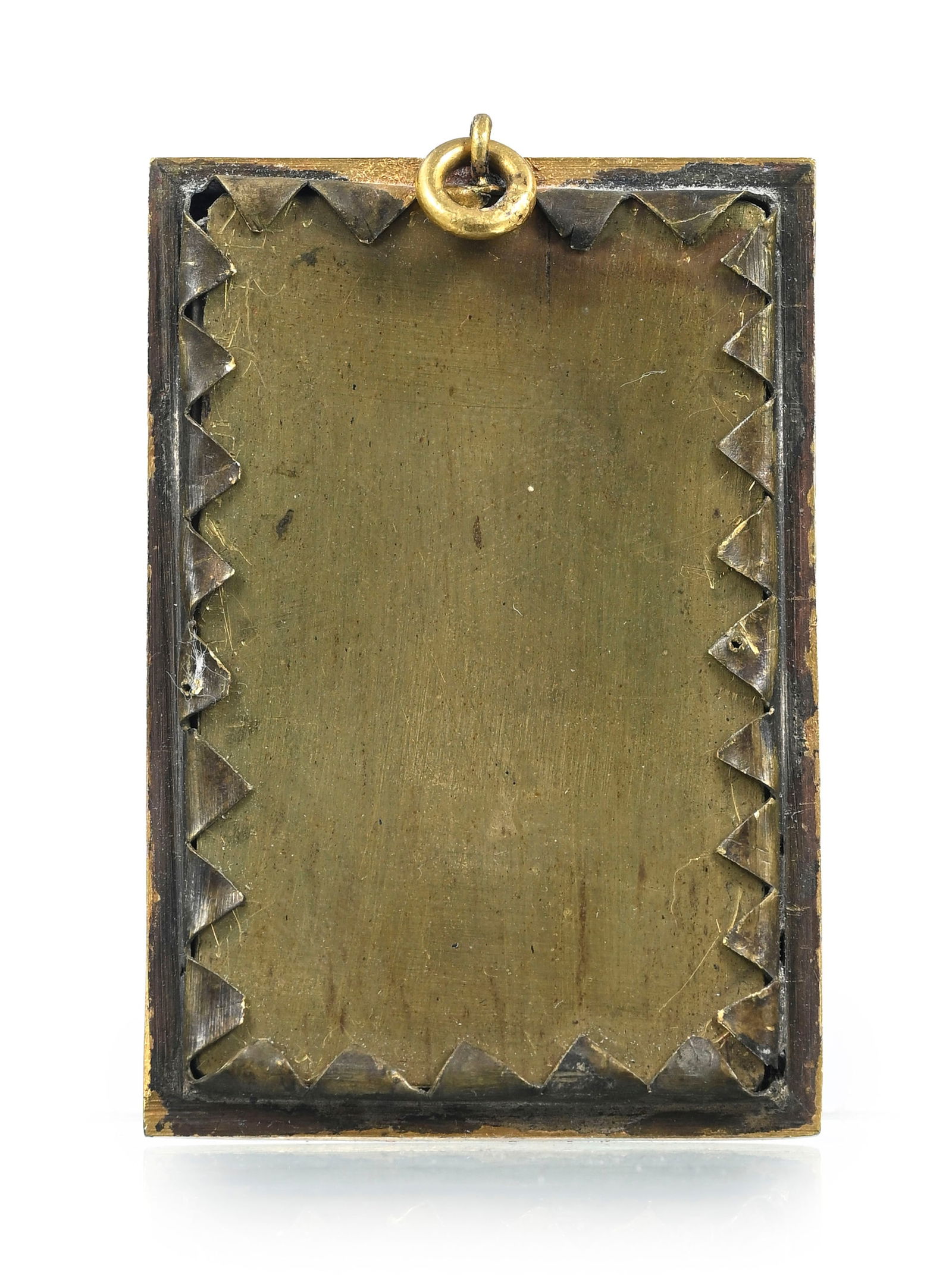 Portrait d'une dame, miniature, gouache et aquarelle sur ivoire, circa 1800, de forme rectangulaire, - 3