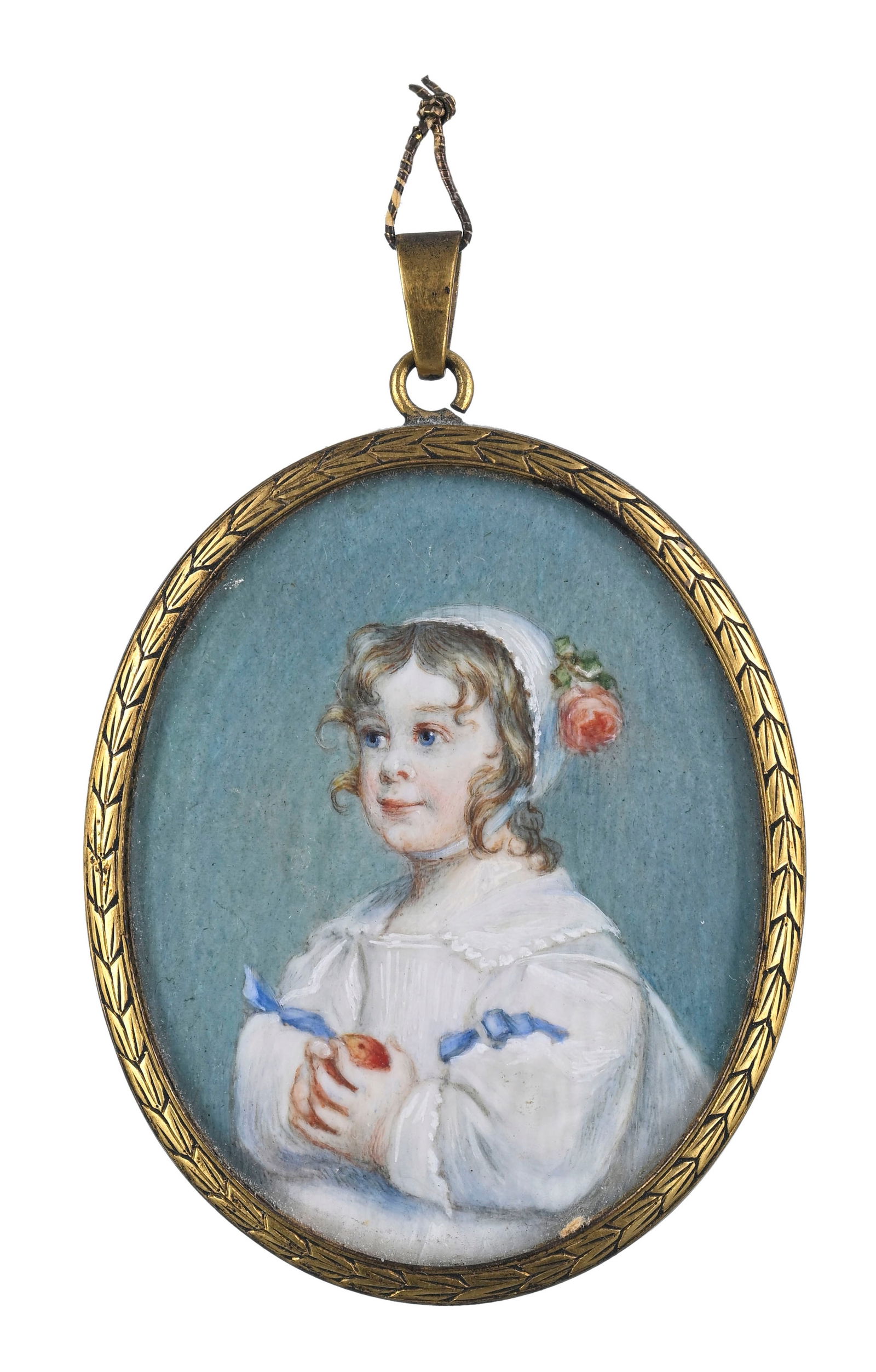 4 portraits en miniatures d’enfants, début XIXe s., aquarelle et gouache sur ivoire compr - 2