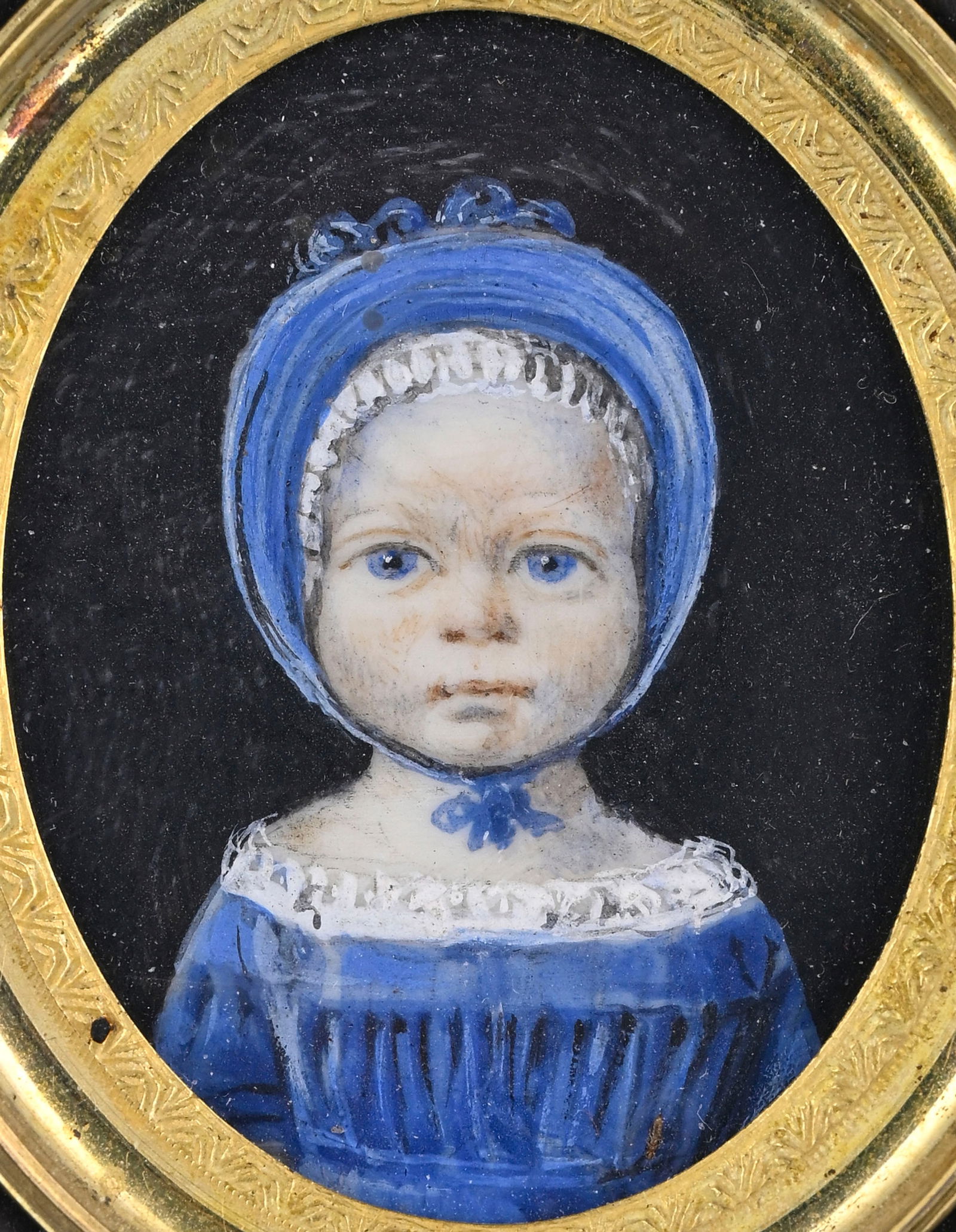 4 portraits en miniatures d’enfants, début XIXe s., aquarelle et gouache sur ivoire compr - 9