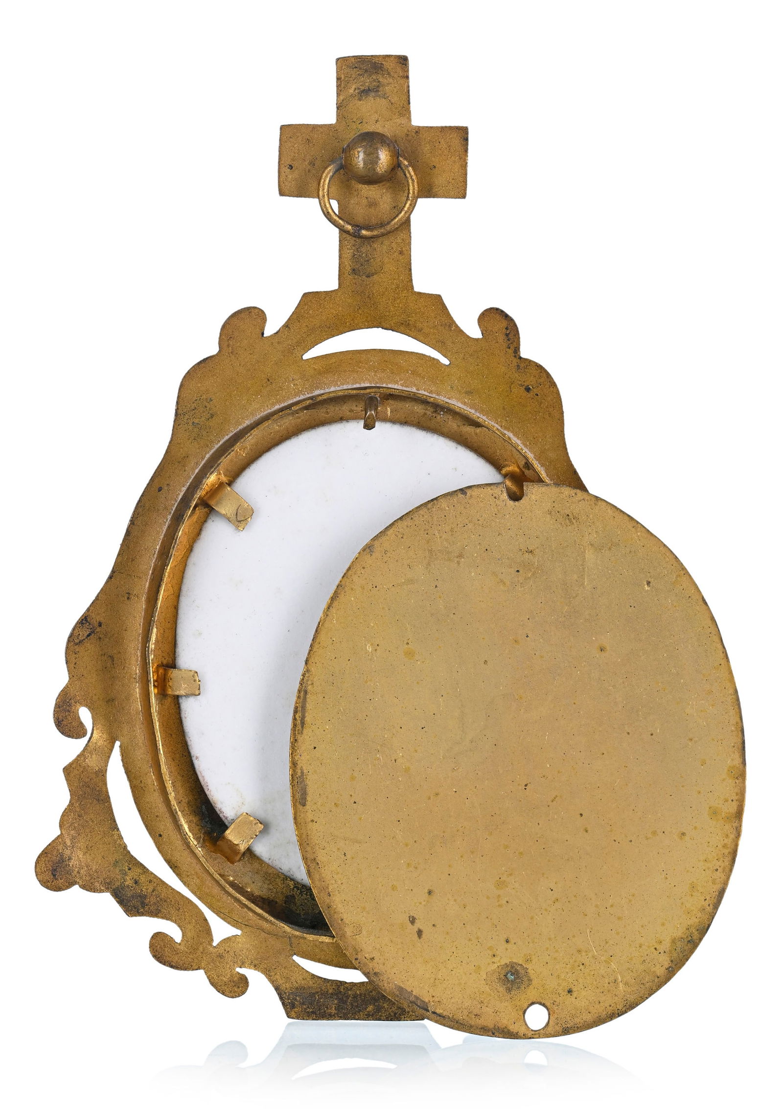 Vierge à l'enfant, plaque en porcelaine, probablement KPM, Berlin, fin XIXe s., peinte en minia - 3