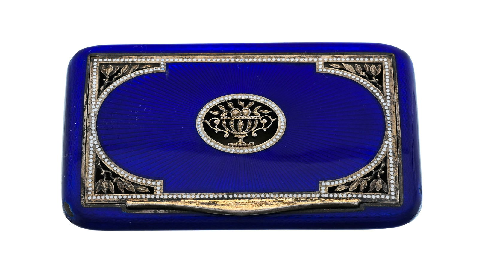 Ensemble d’accessoires pour Gieves Ltd, Londres, en argent guilloché et émail bleu r - 3