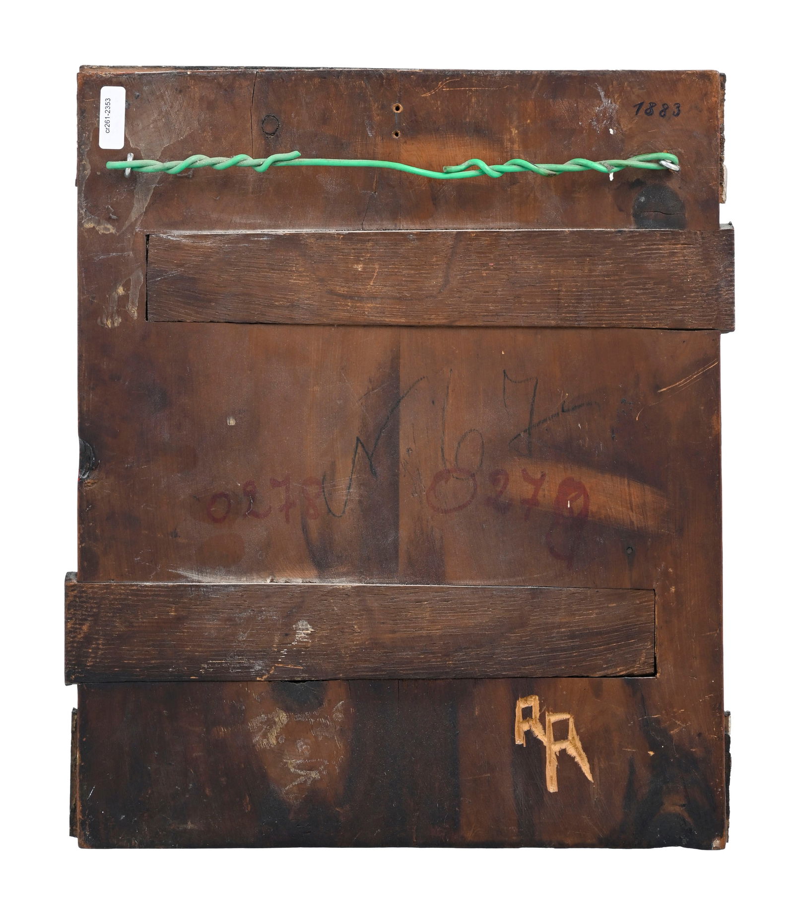 Mère de Dieu Bogolyubskaya, icône sur panneau polychrome, Russie XIX, la vierge devant le  - 2