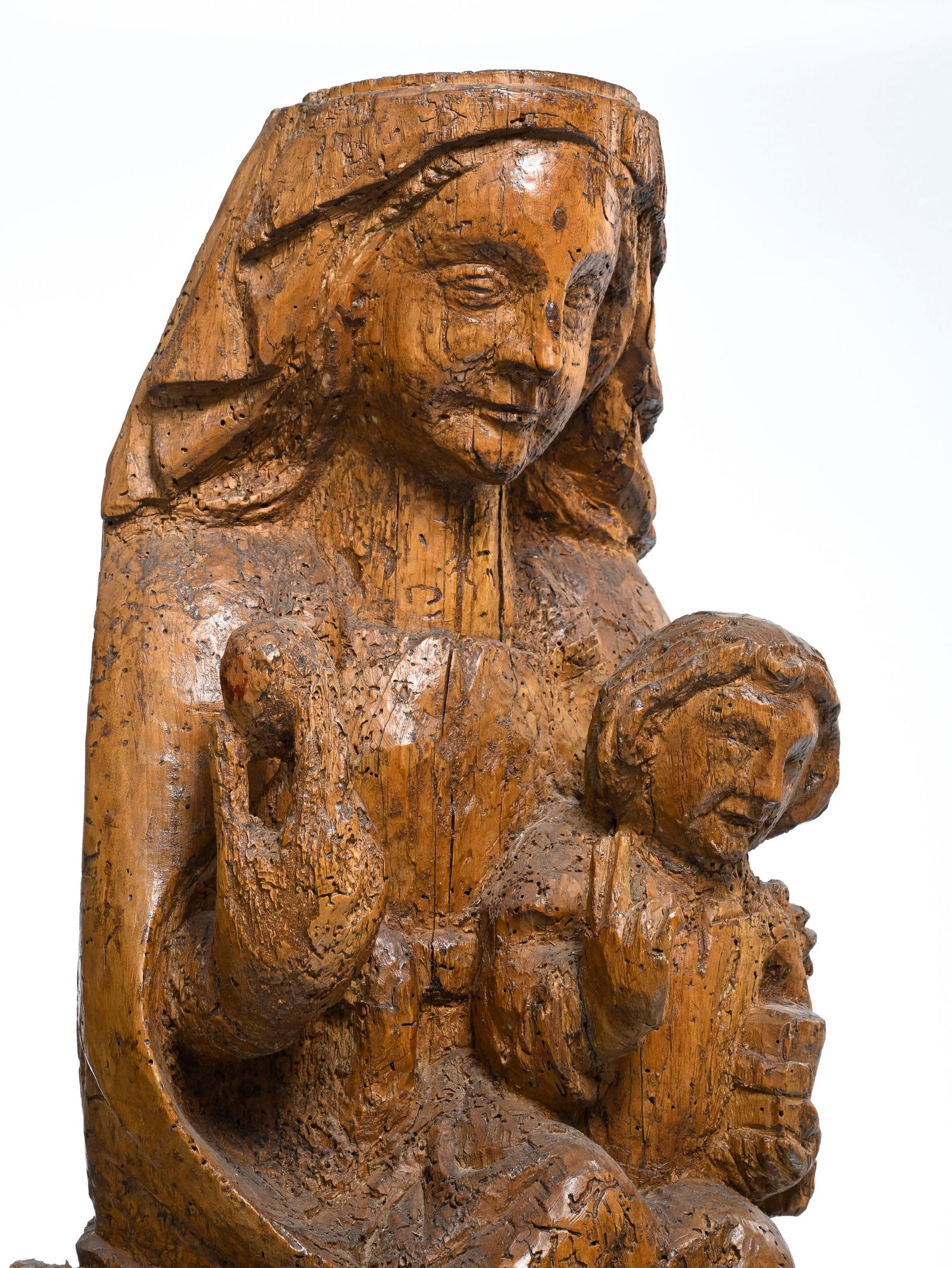 Sedes Sapientiae, Siège de la sagesse, la Vierge trônant, sculpture en bois d'olivier, pro - 2