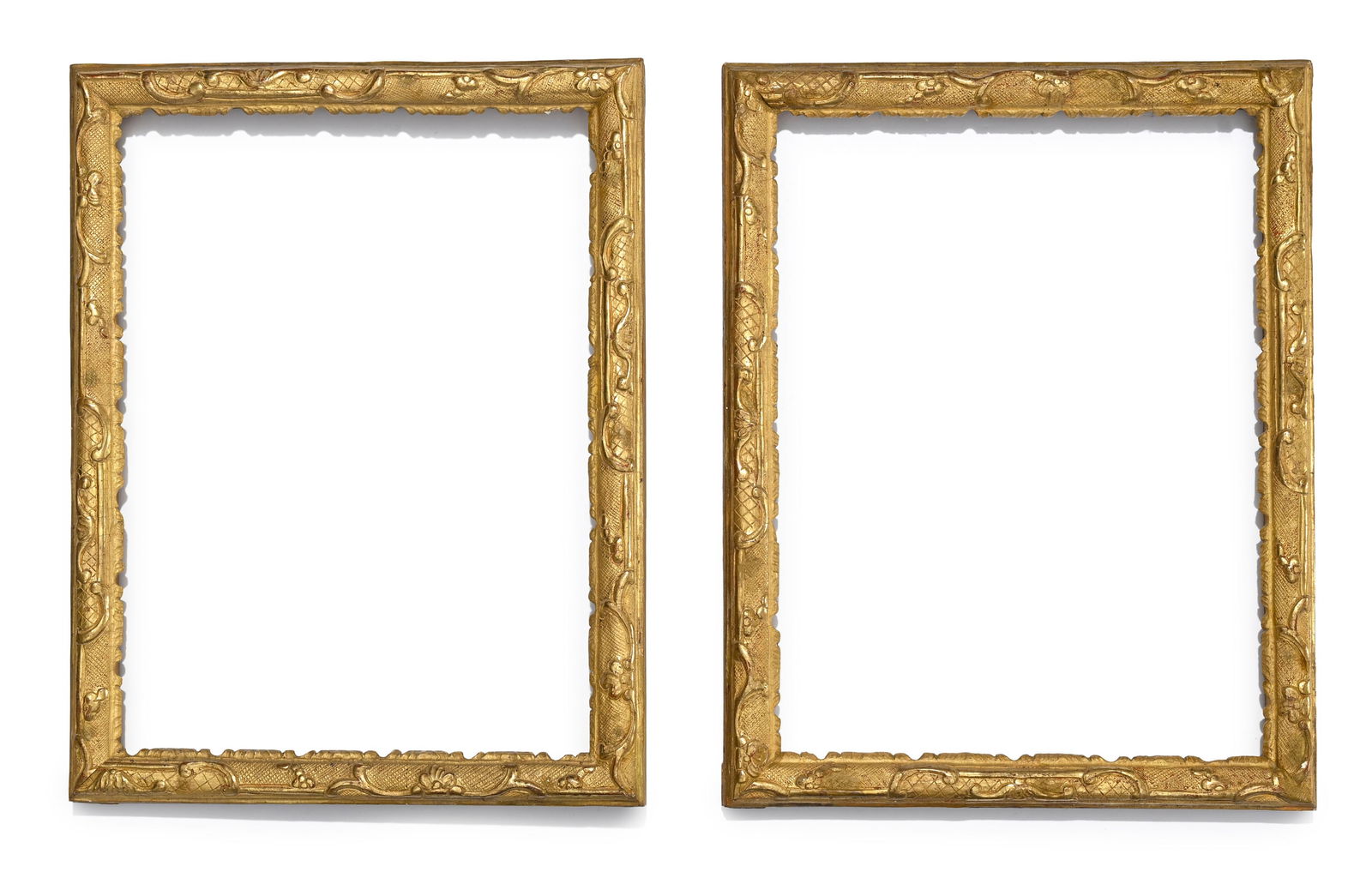 Paire de cadres, XXe s., en bois doré, 44x34 cm: Paire de cadres, XXe s., en bois doré, 44x34 cm Conditiondimensions internes: 38,5x28,5 cm 