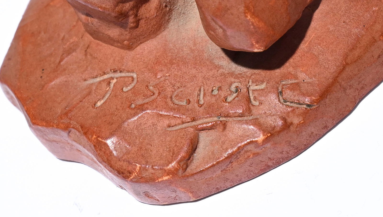 Paul Sersté (1910-2000), Jeune homme au bonnet, terre cuite patinée, signé sur la ter - 4