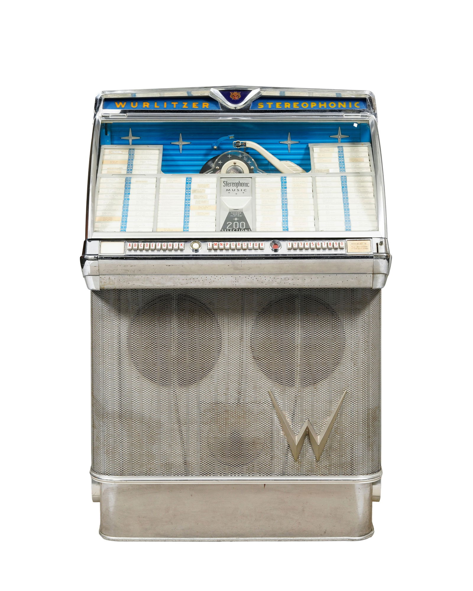 Jukebox Wurlitzer mod. 2300S, 1959, pour 200 sélections 45 tours vinyles, contient une collecti - 2