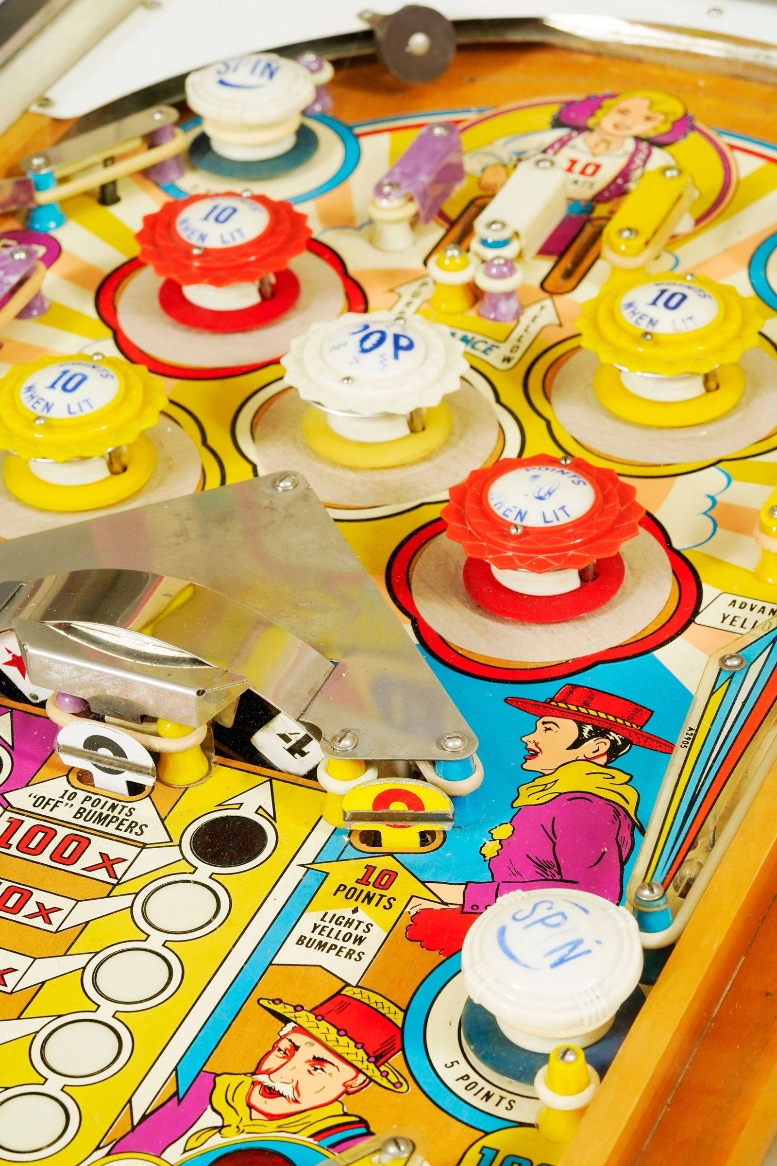 D. Gottlieb & Co., USA, "Gaucho", 1963, flipper, long. 140 cm, h. 177 cm, larg. 73 cm (à re - 3