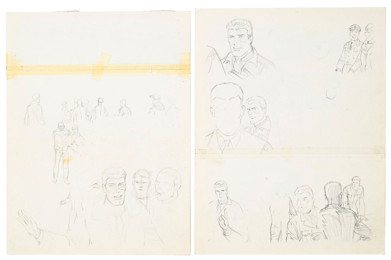 Dan Cooper, Albert Weinberg, tome 34, "Silver Fox", éd. Novedi, 1985, planches originales de ba - 3