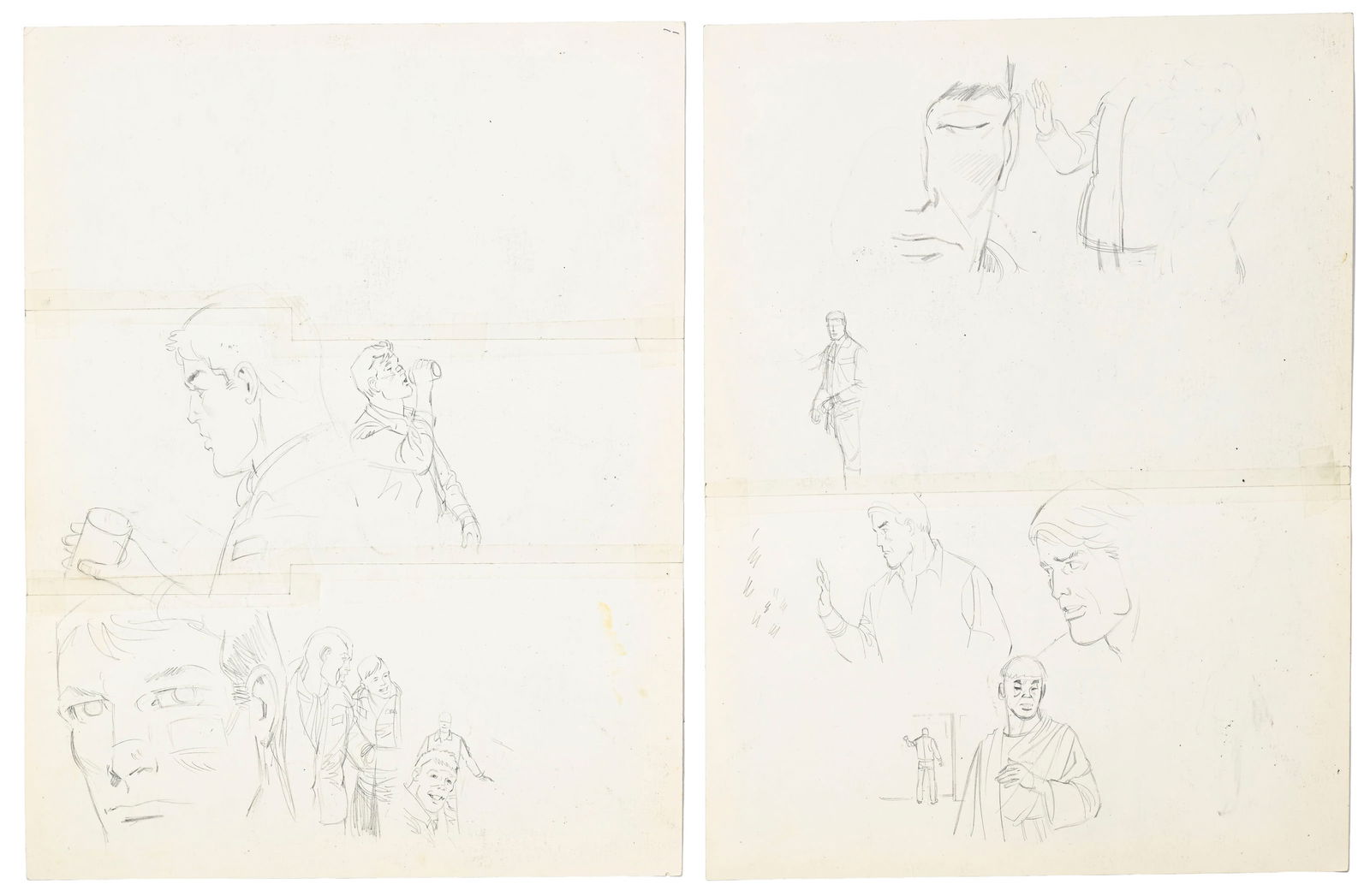 Dan Cooper, Albert Weinberg, tome 34, "Silver Fox", éd. Novedi, 1985, planches originales de ba - 3