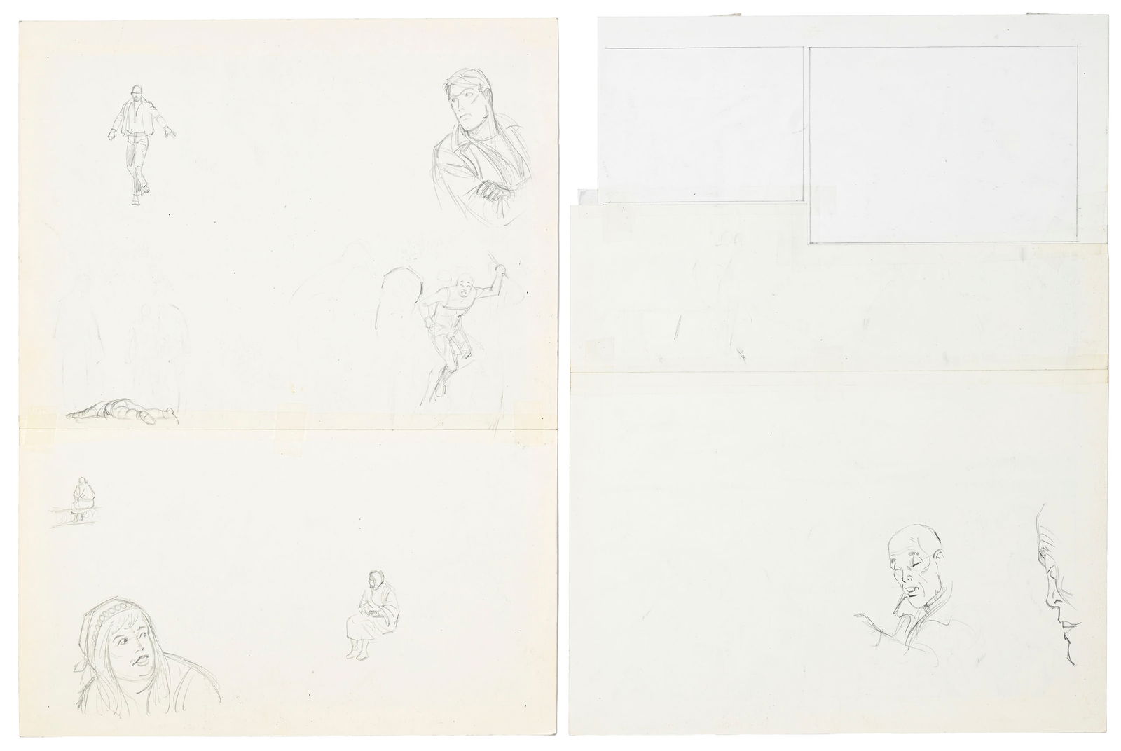 Dan Cooper, Albert Weinberg, tome 34, "Silver Fox", éd. Novedi, 1985, planches originales de ba - 3