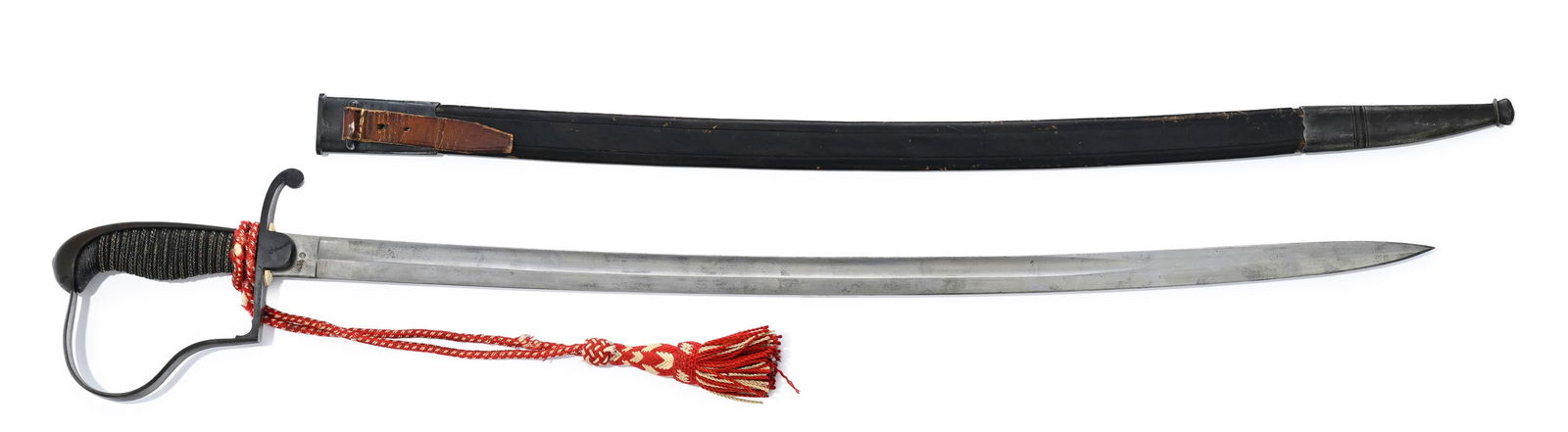 Sabre d'ordonnance suisse, modèle 1883, par E & F Horster à Solingen, avec dragonne de sou (1 of 5)