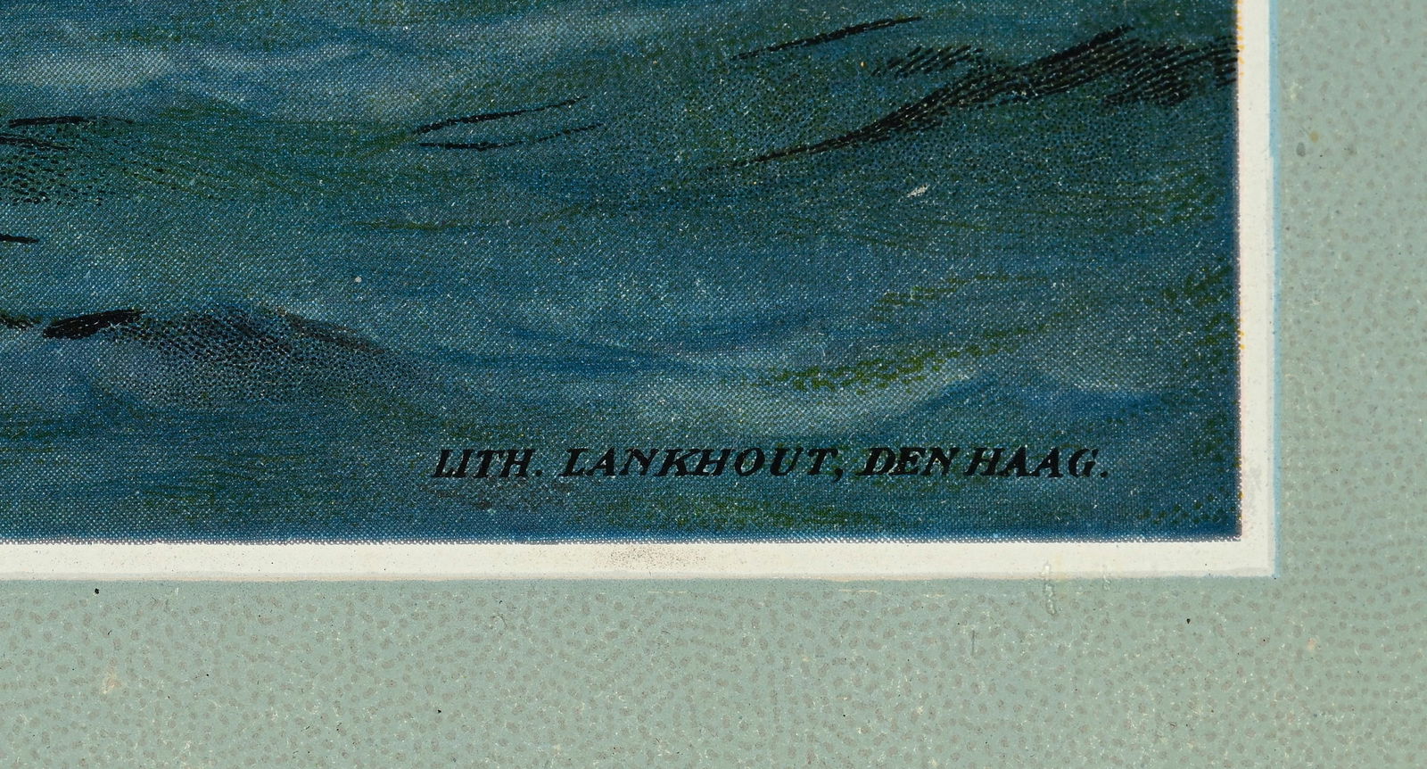 Affiche Holland America Line, circa 1930, affiche encadrée, cadre de la compagnie pour l'agence - 5