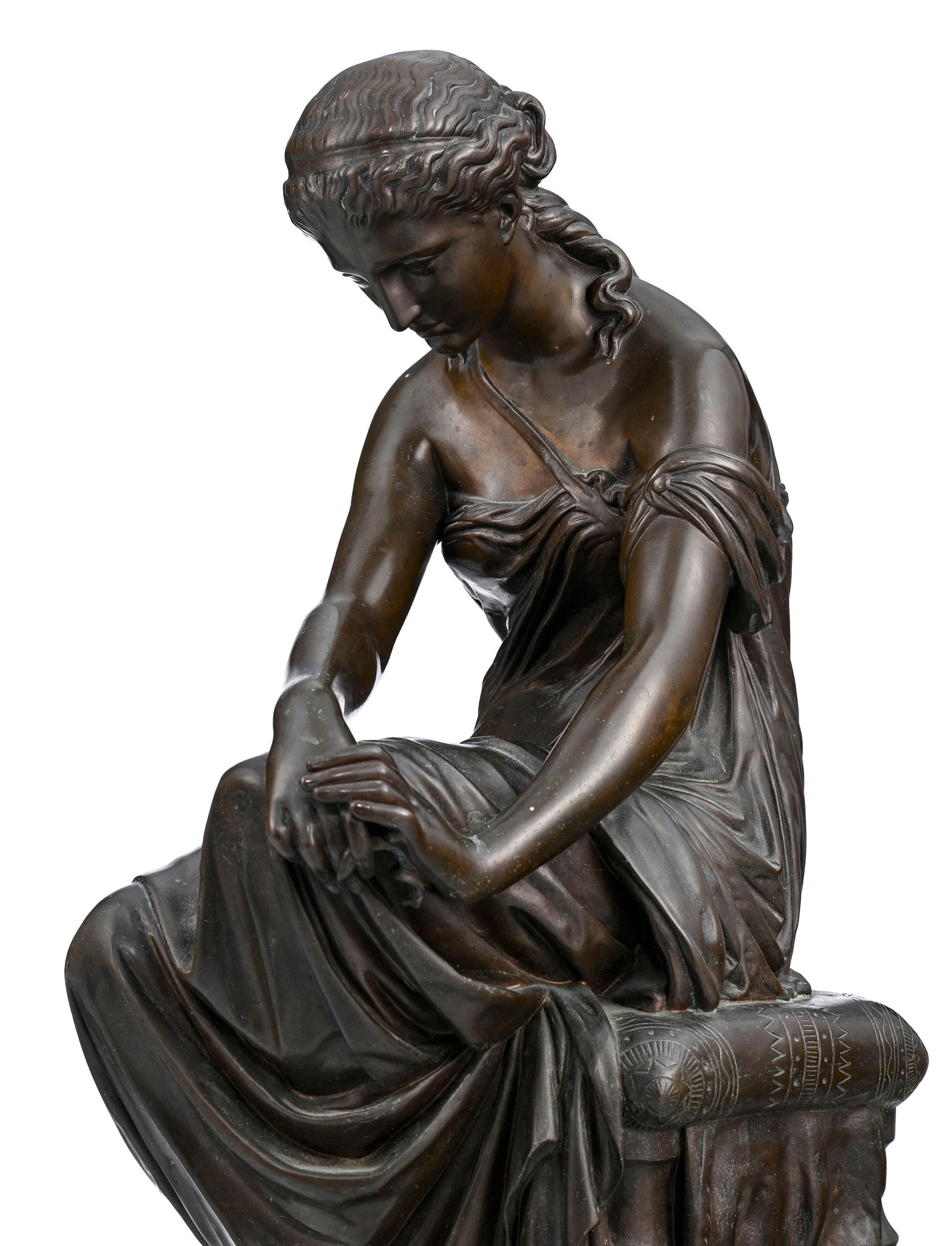 Eugène-Antoine Aizelin (1821-1902), Psyché, bronze à patine brune, signé et dat& - 6