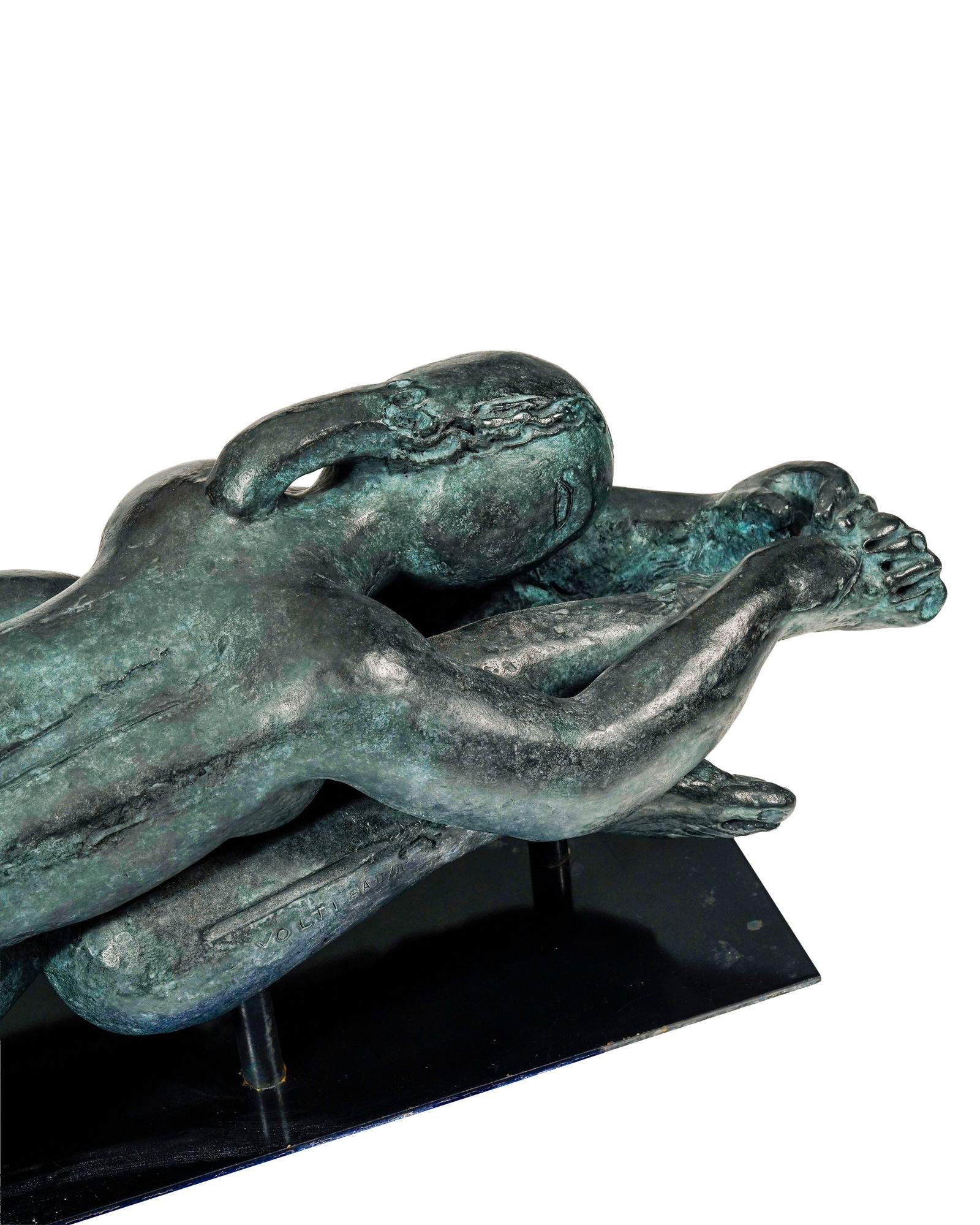 Antoniucci Volti (1915-1989), "Couple" ou "Océan", sculpture en bronze, signée et numé - 4