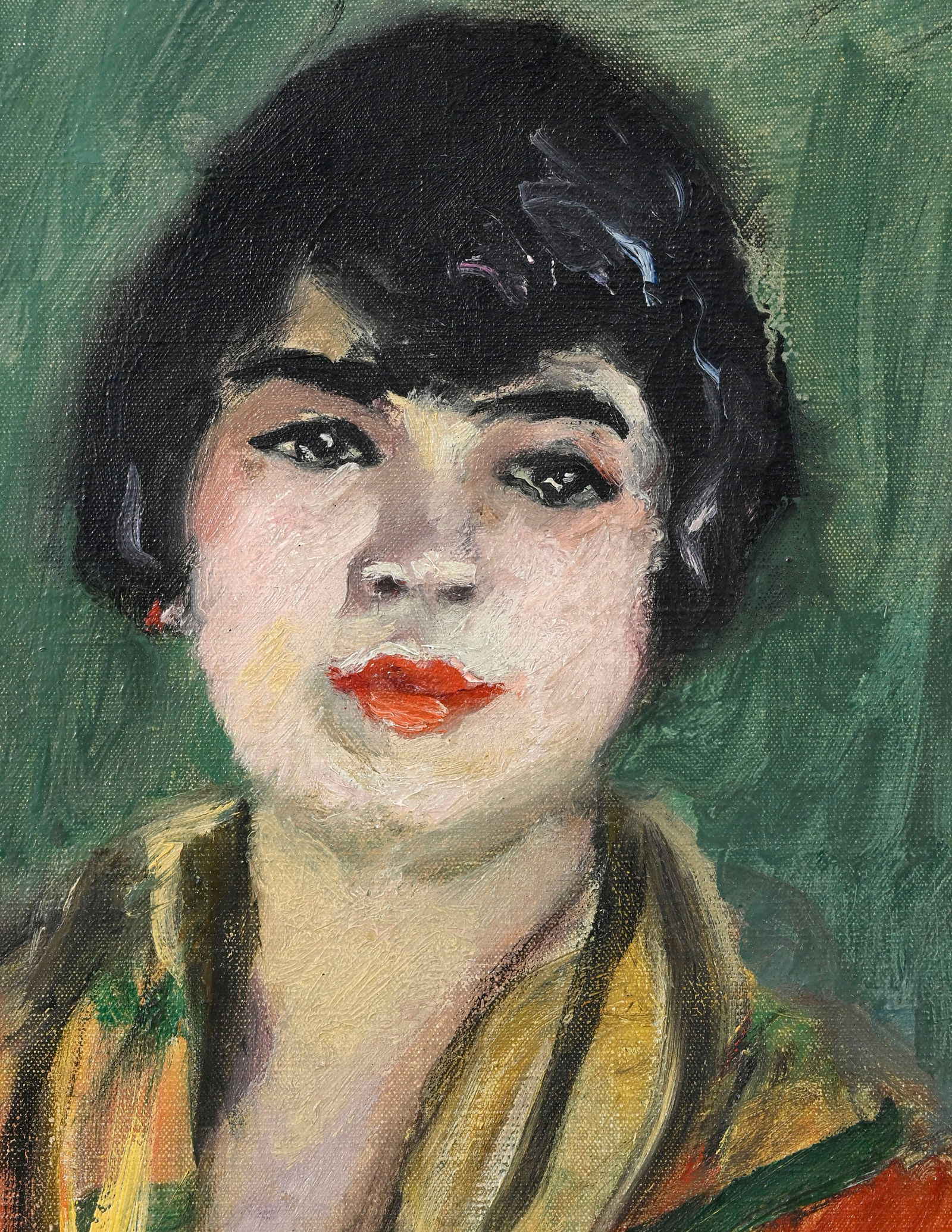 Charles Camoin (1879-1965), "Jeune fille à l'écharpe jaune", 1936, huile sur toile, sign&# - 3