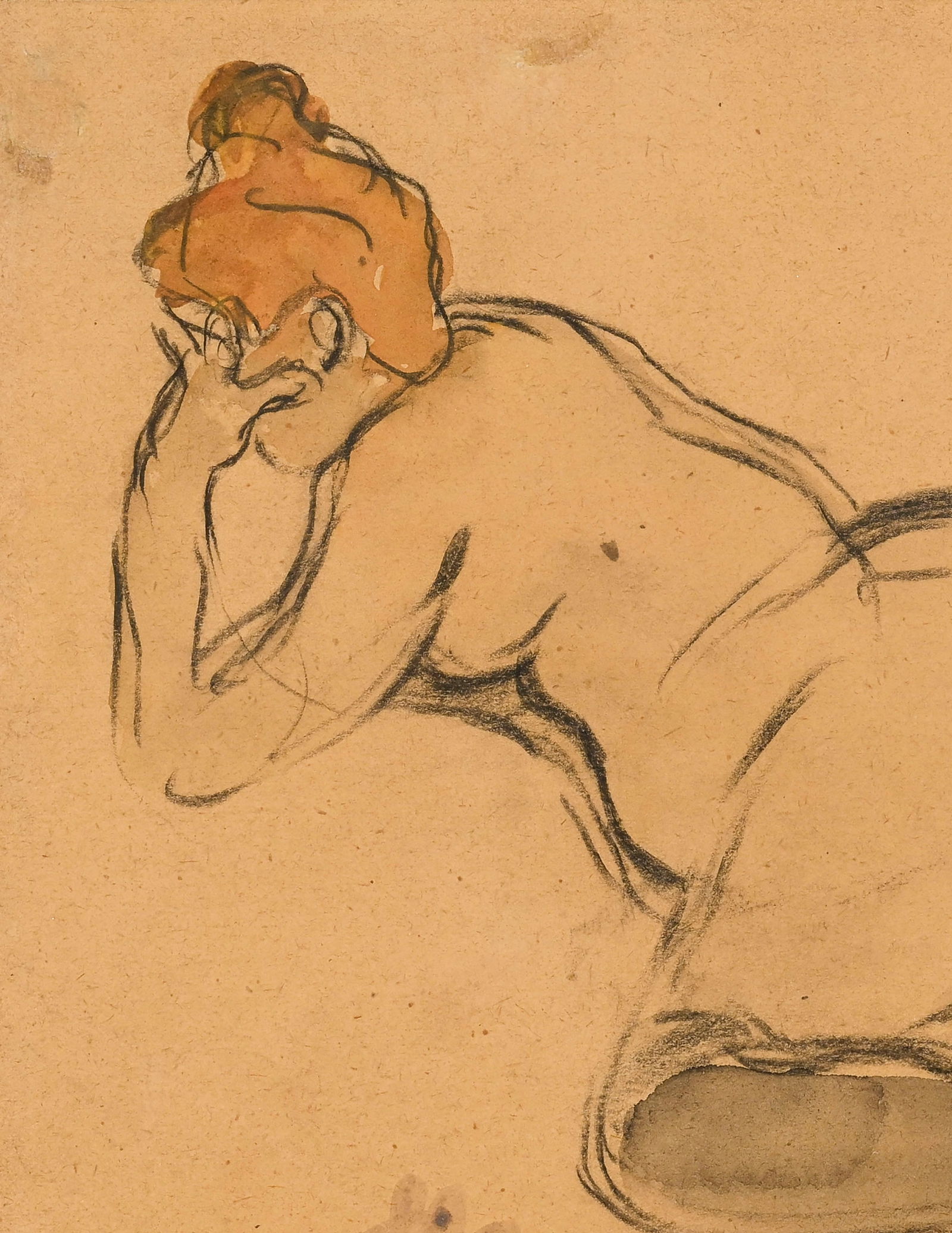 Kees van Dongen (1877-1968), "Nu allongé"_,_ fusain et aquarelle sur papier, signé, 16x23, - 3