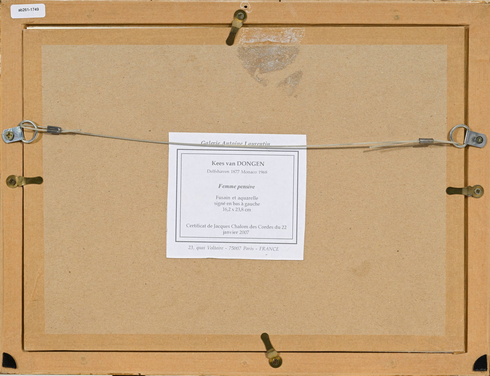 Kees van Dongen (1877-1968), "Nu allongé"_,_ fusain et aquarelle sur papier, signé, 16x23, - 5