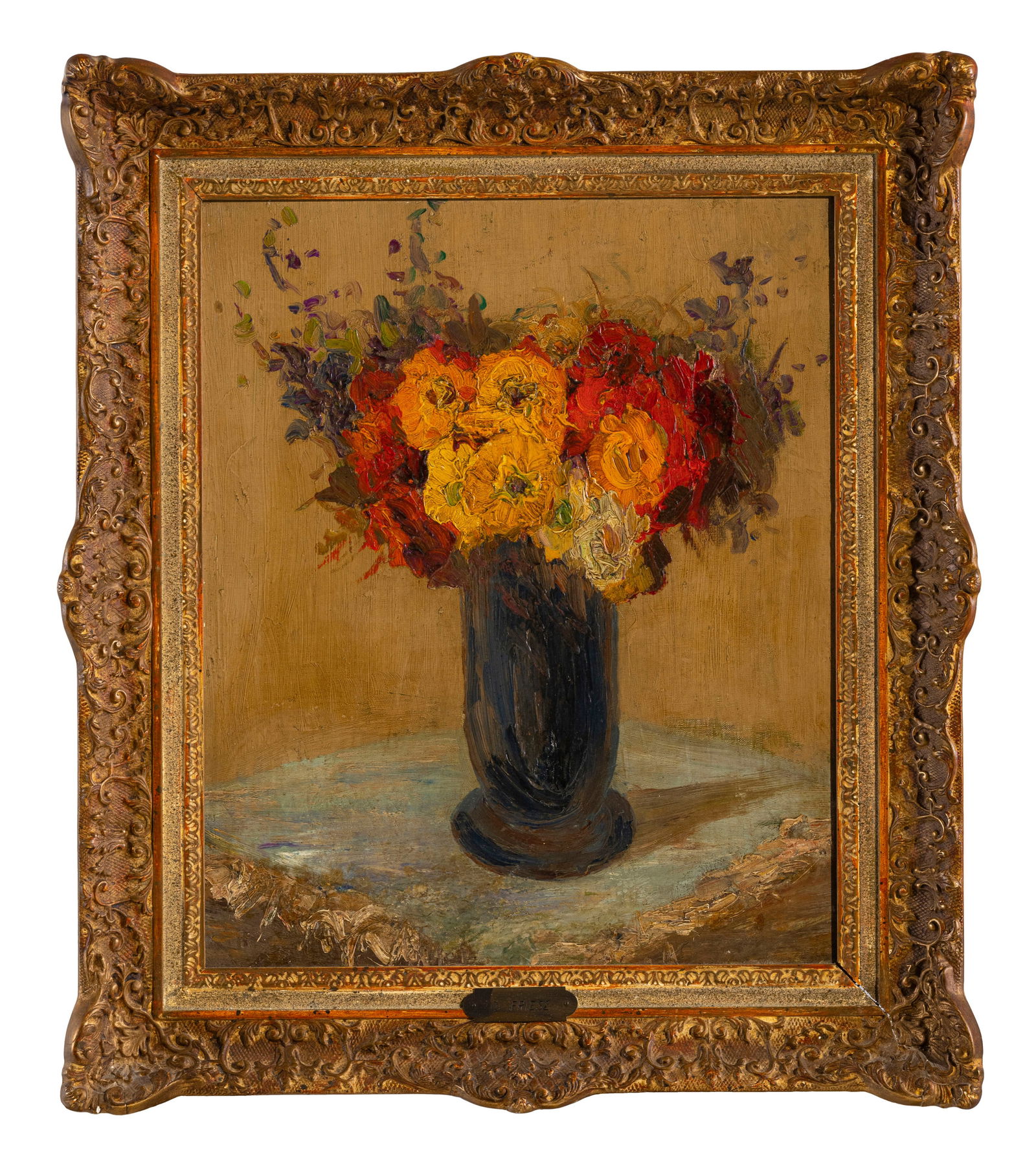 Emile Othon Friesz (1879-1949), Bouquet de fleurs, huile sur toile, 46x38 cm - 2