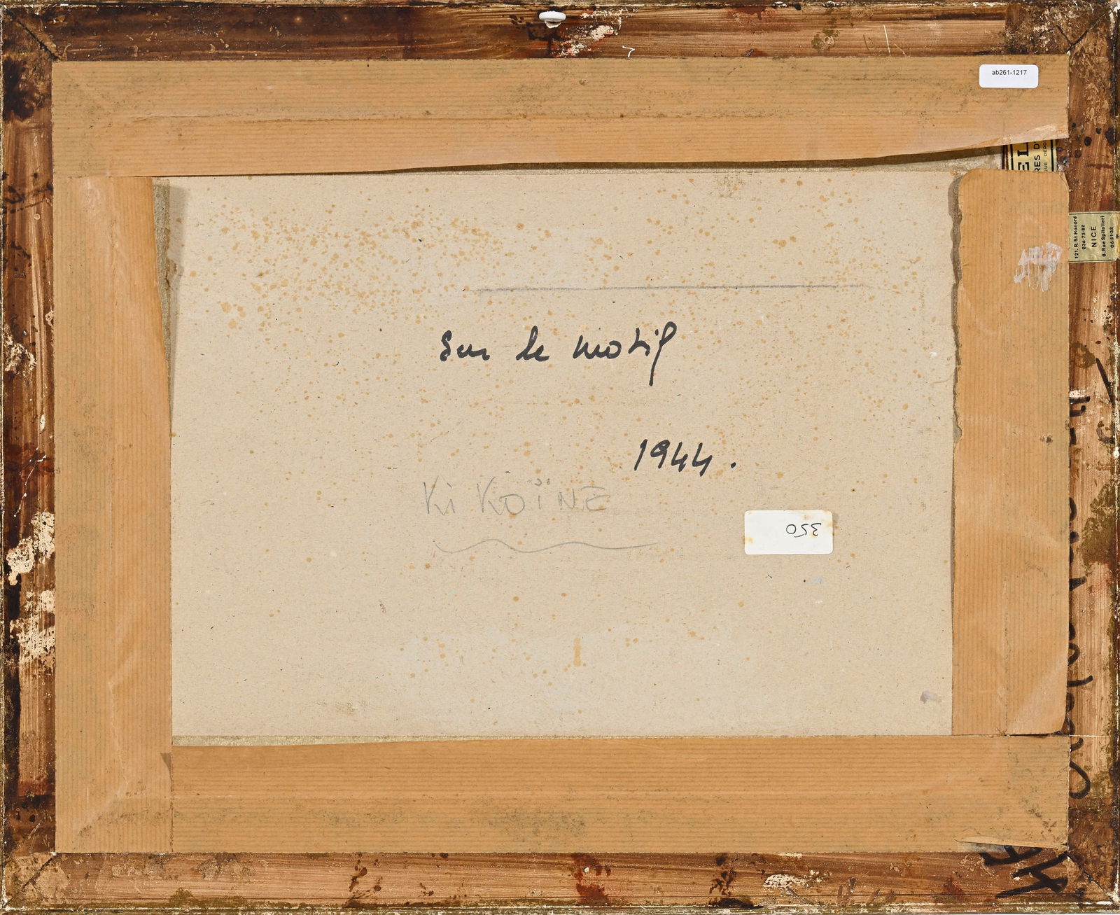 Michel Kikoine (1892-1968), "Sur le motif", 1944, technique mixte sur papier, signée et dat - 5